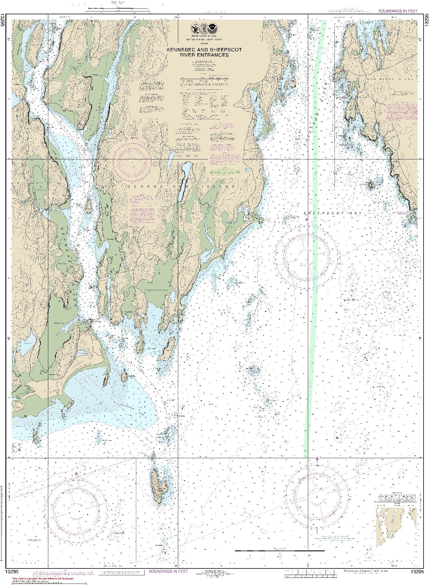 Kennebec and Sheepscot River Entrances (13295) by NOAA