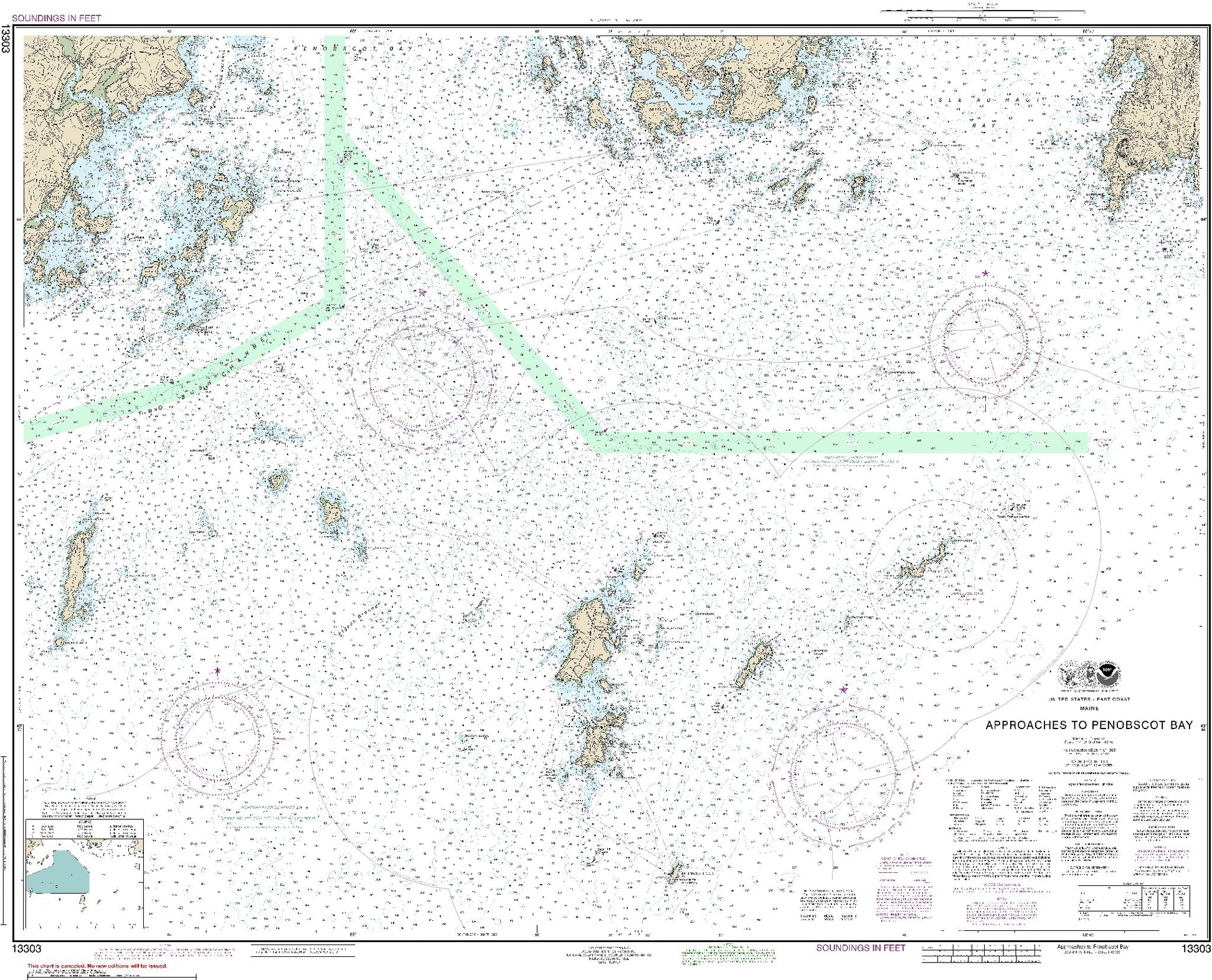 Approaches to Penobscot Bay (13303) by NOAA