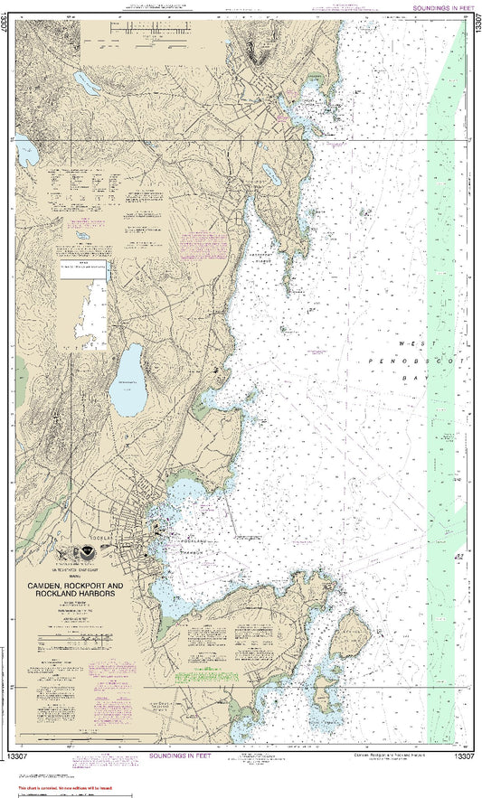 Camden, Rockport and Rockland Harbors (13307) by NOAA