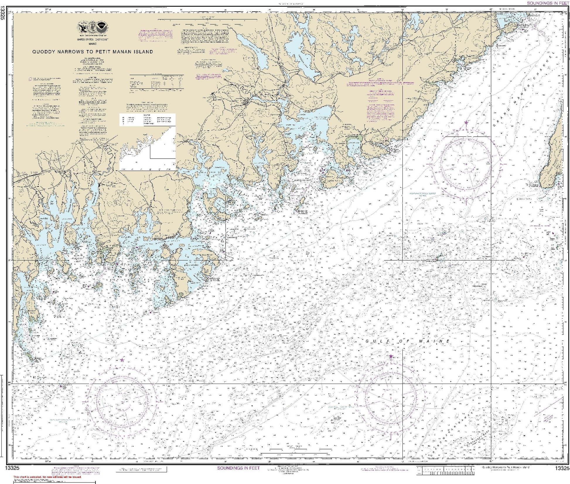 Quoddy Narrows to Petit Manan Island (13325) by NOAA