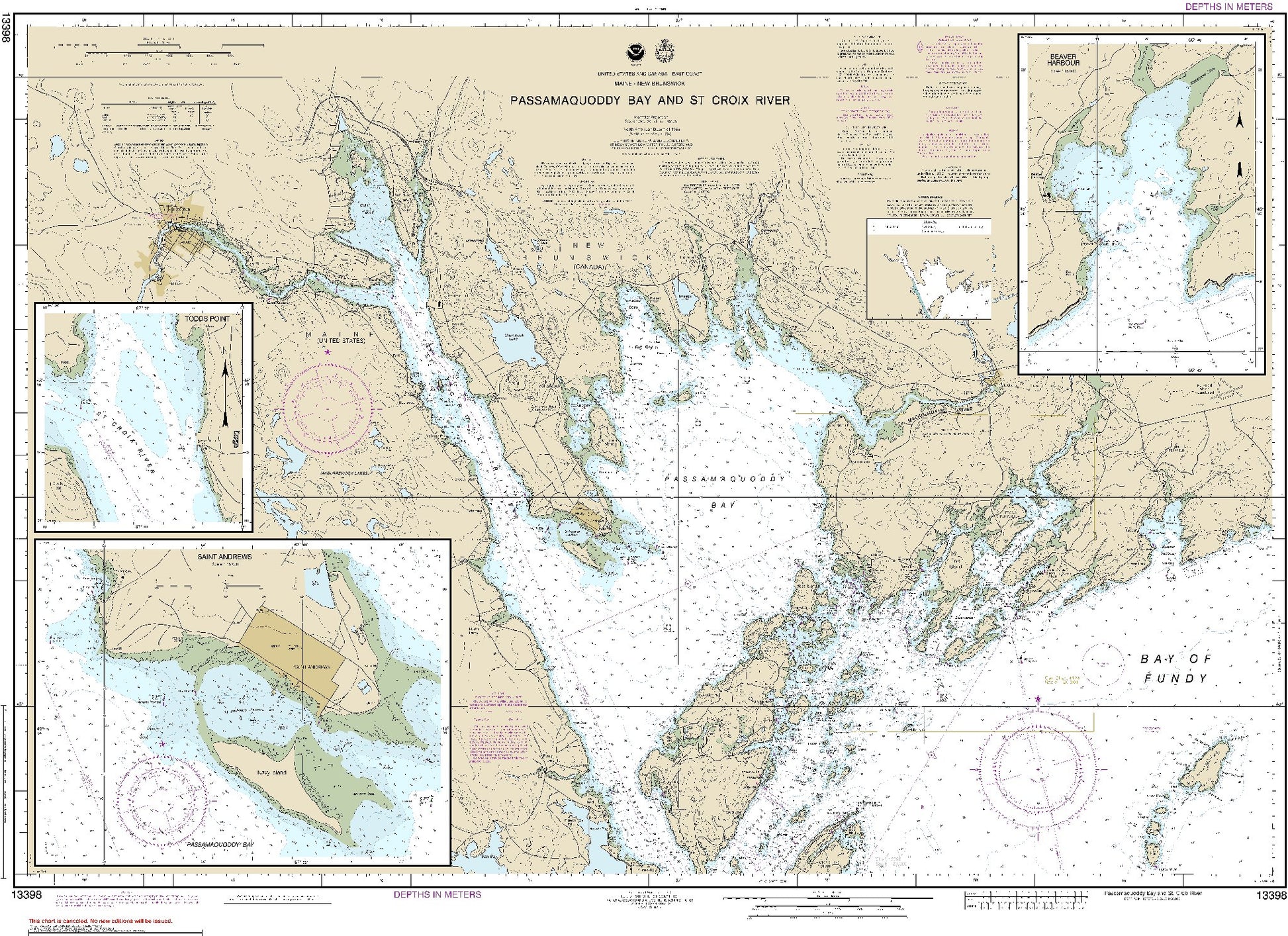 Passamaquoddy Bay and St. Croix River (13398) by NOAA