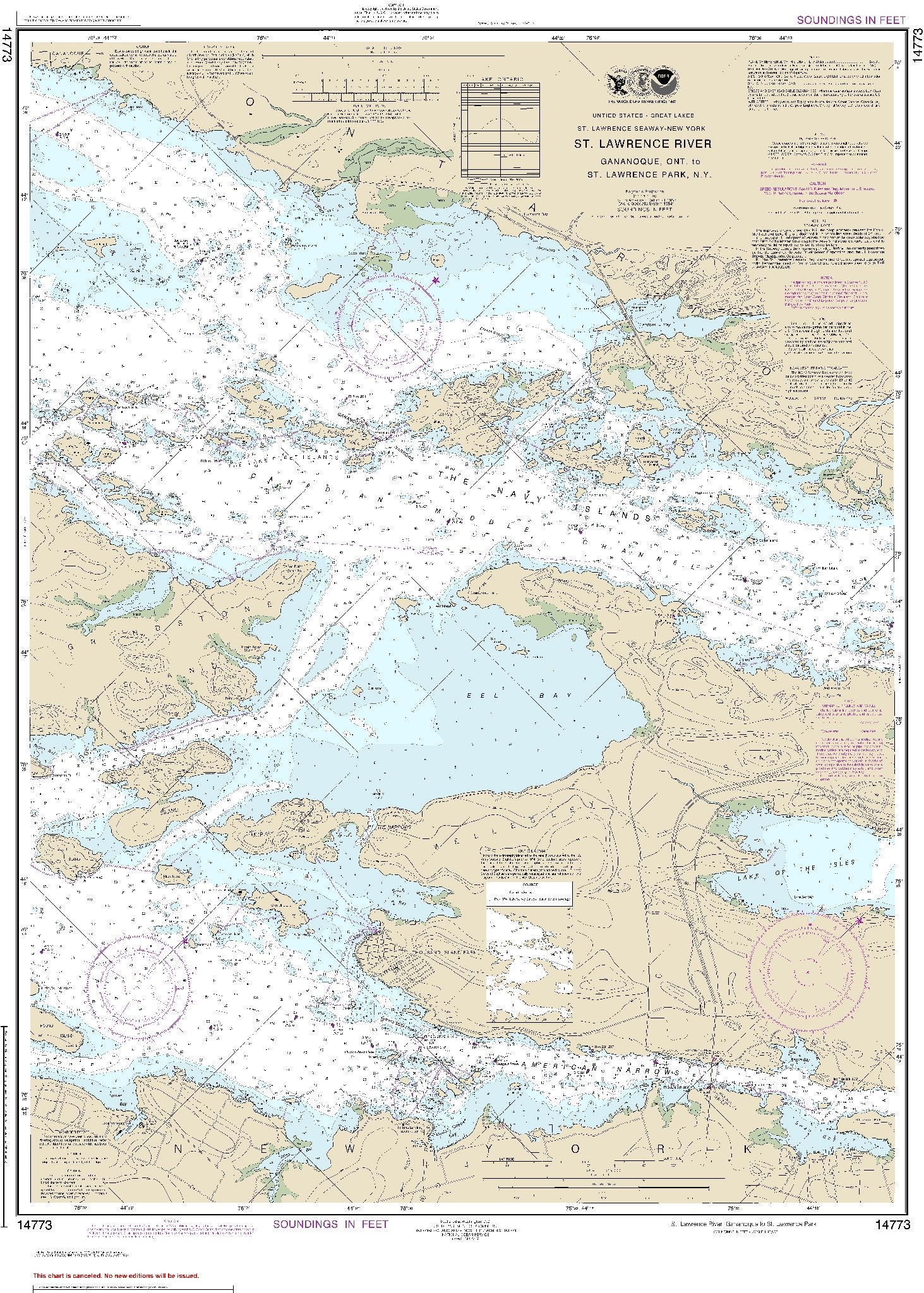 St. Lawrence River - Gananoque, Ont. to St. Lawrence Park, N.Y. (14773) by NOAA