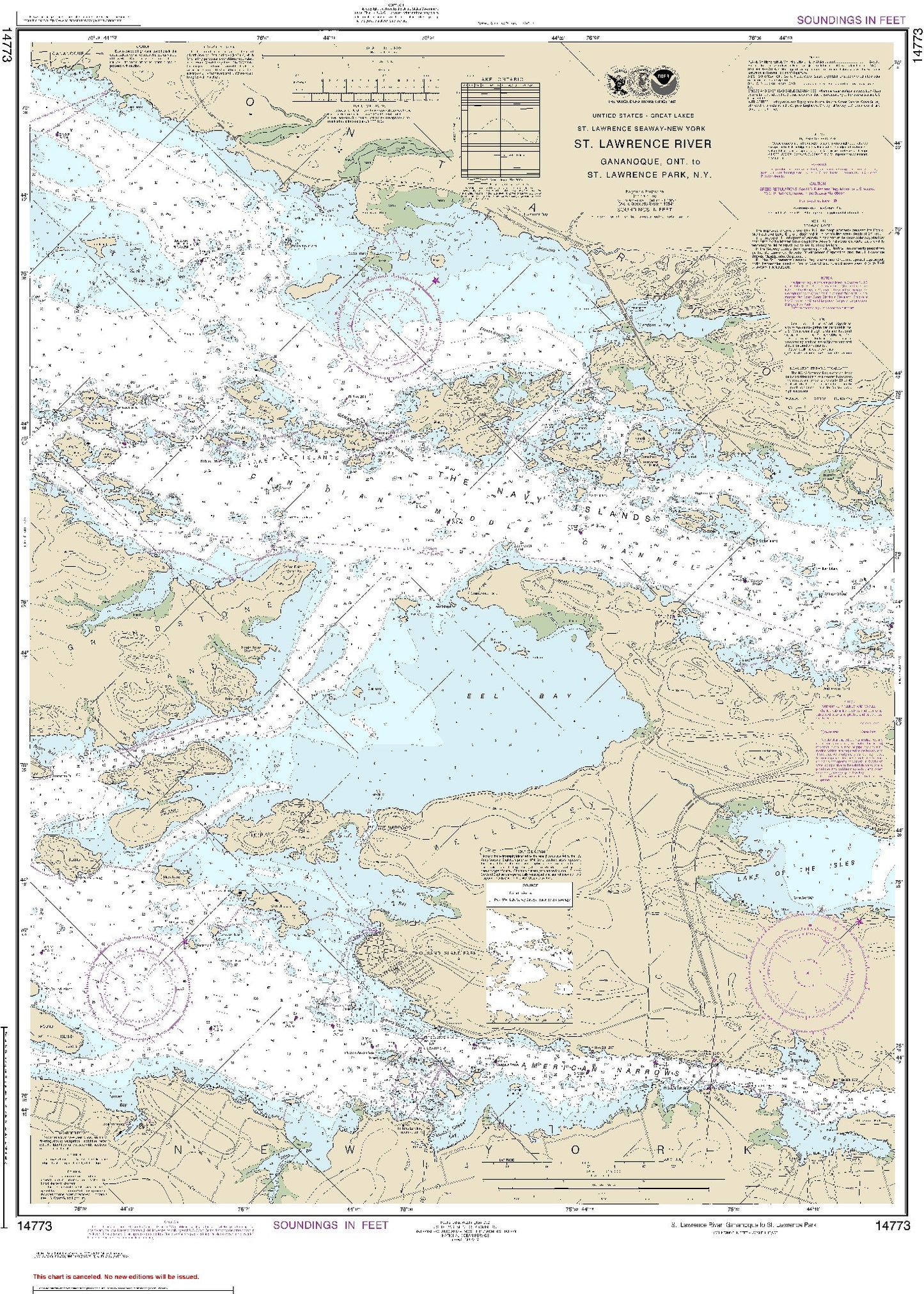 St. Lawrence River - Gananoque, Ont. to St. Lawrence Park, N.Y. (14773) by NOAA