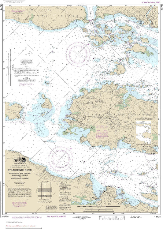 St. Lawrence River - Round Island, New York and Gananoque, Ontario to Wolfe Island, Ontario (14774) by NOAA