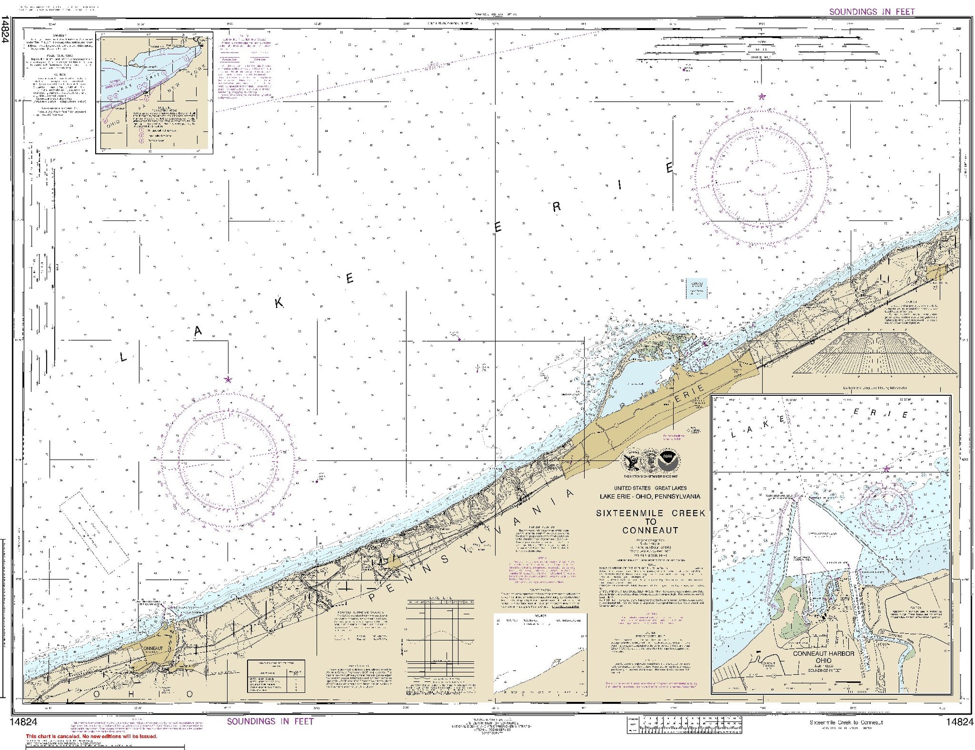Sixteenmile Creek to Conneaut (14824) by NOAA