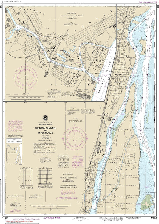 Trenton Channel and River Rouge (14854) by NOAA