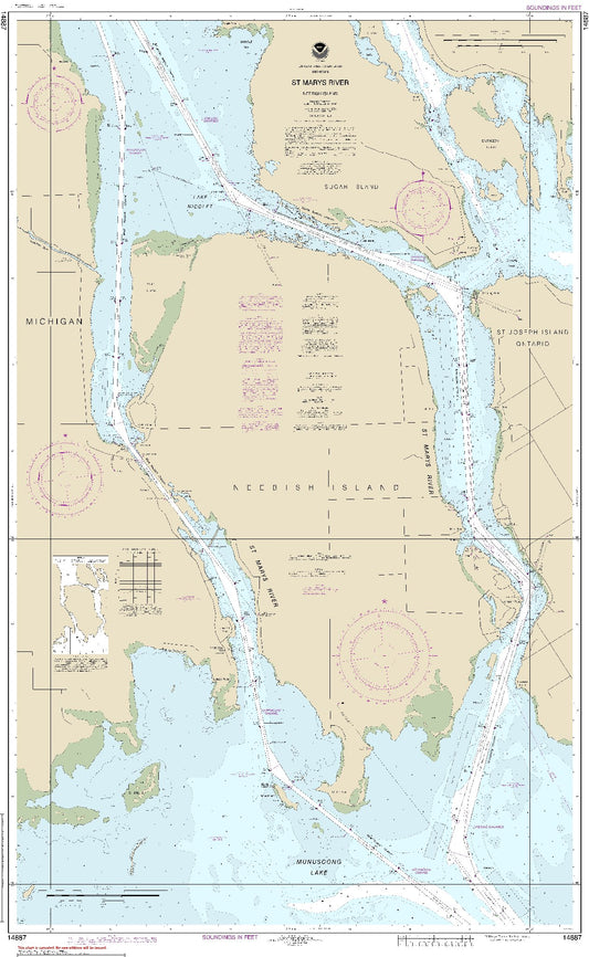 St Marys River: Neebish Island (14887) by NOAA