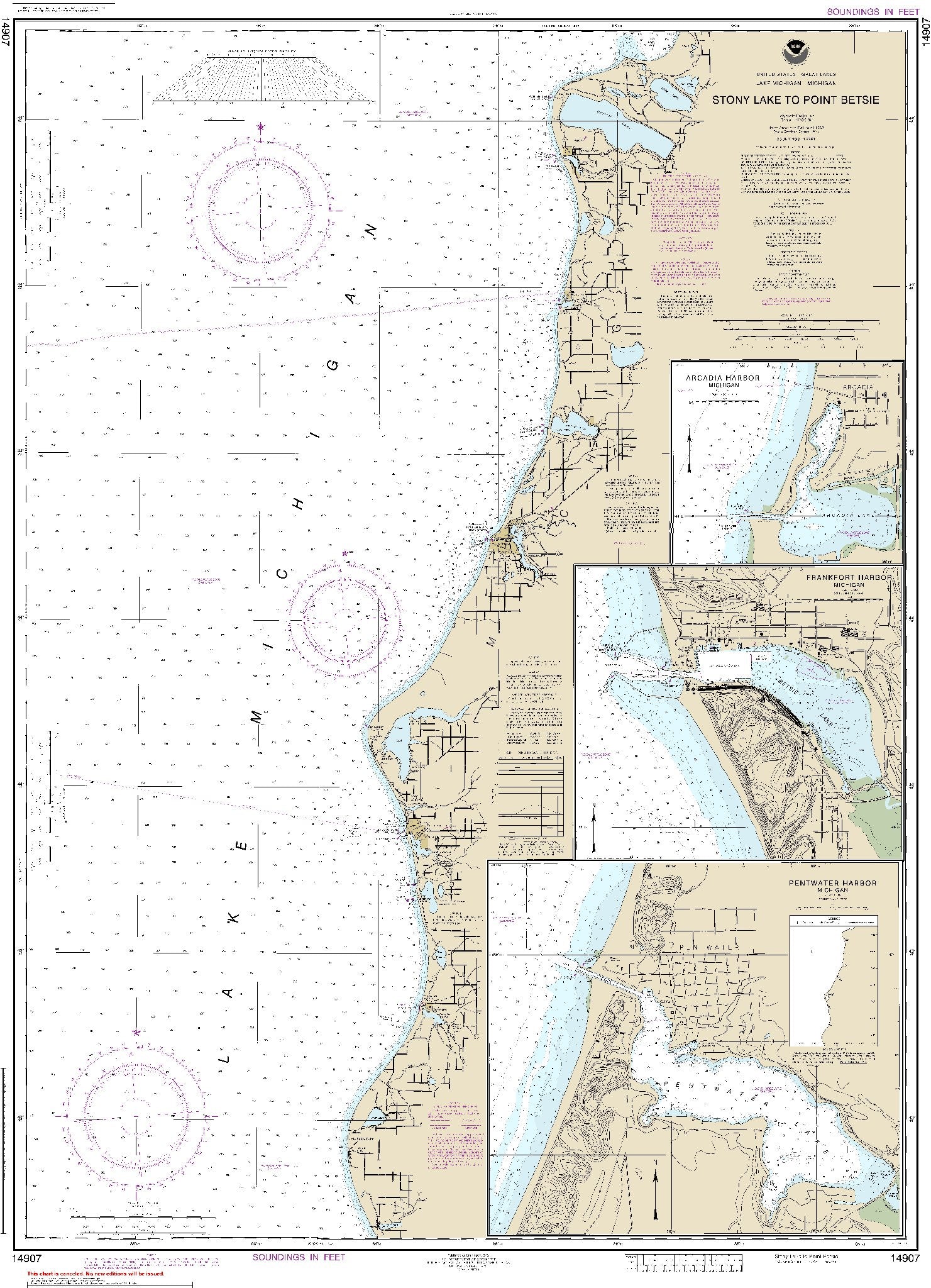 Stony Lake to Point Betsie (14907) by NOAA