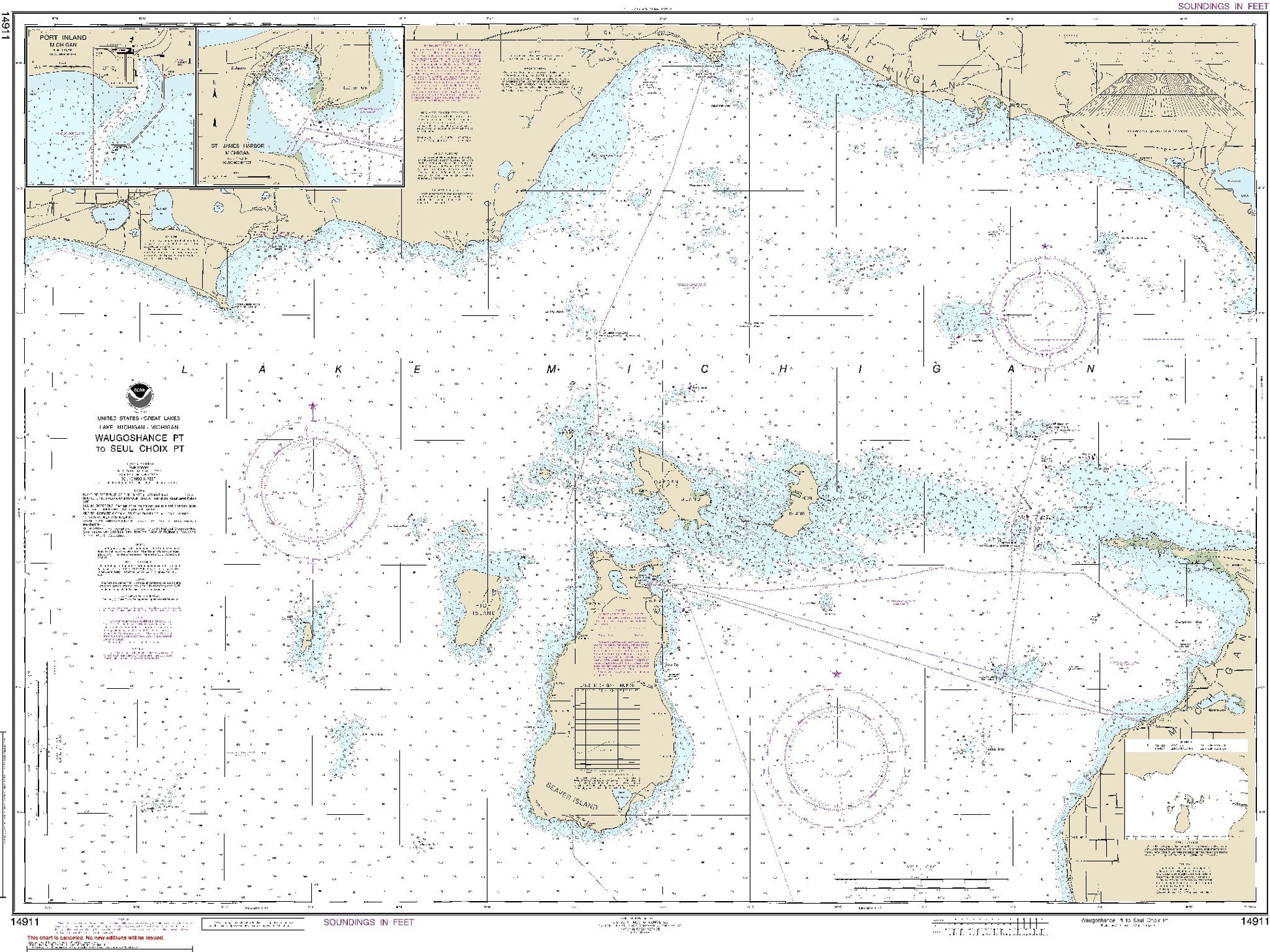 Waugoshance Point to Seul Choix Point (14911) by NOAA
