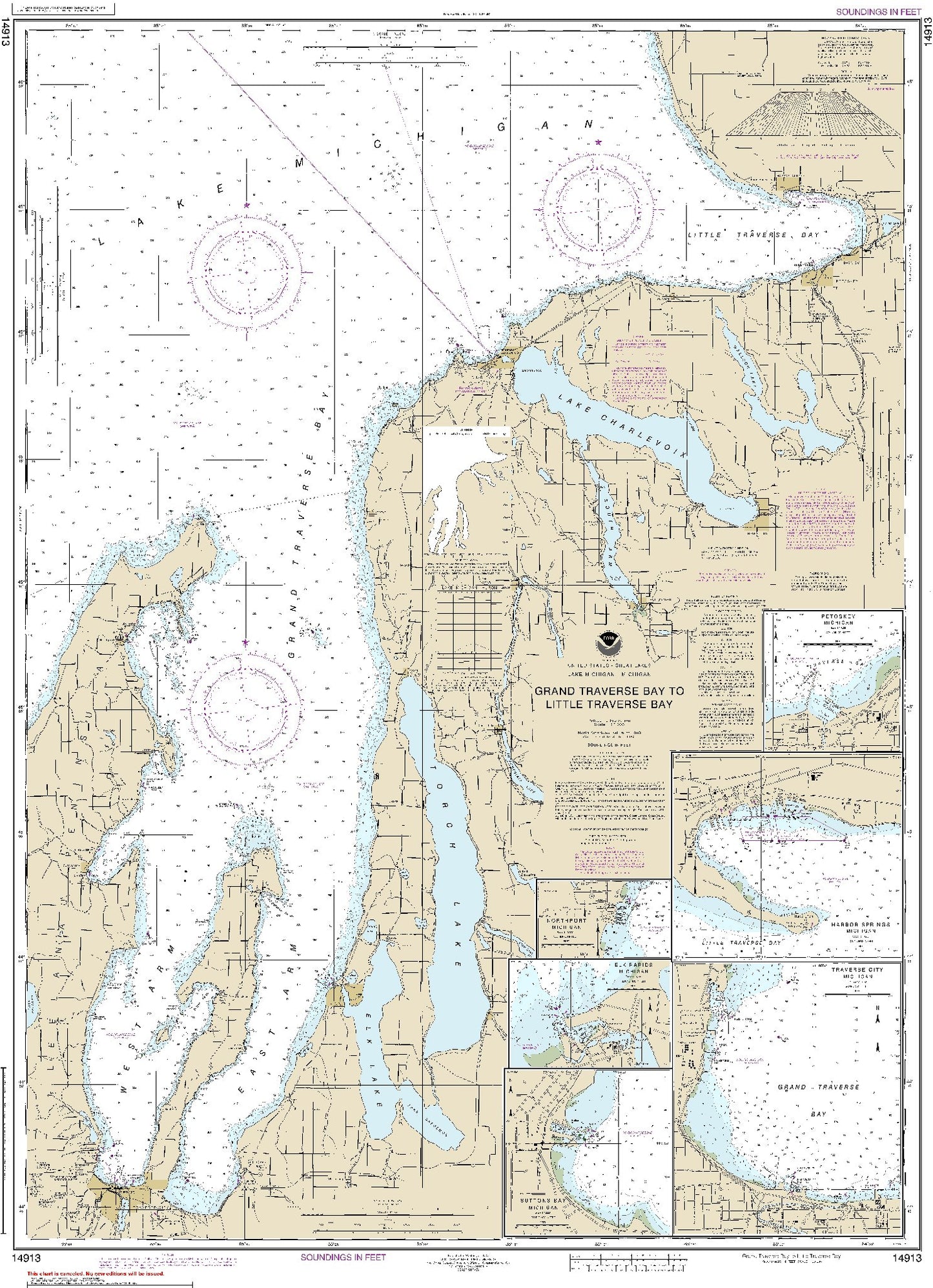 Grand Traverse Bay to Little Traverse Bay (14913) by NOAA