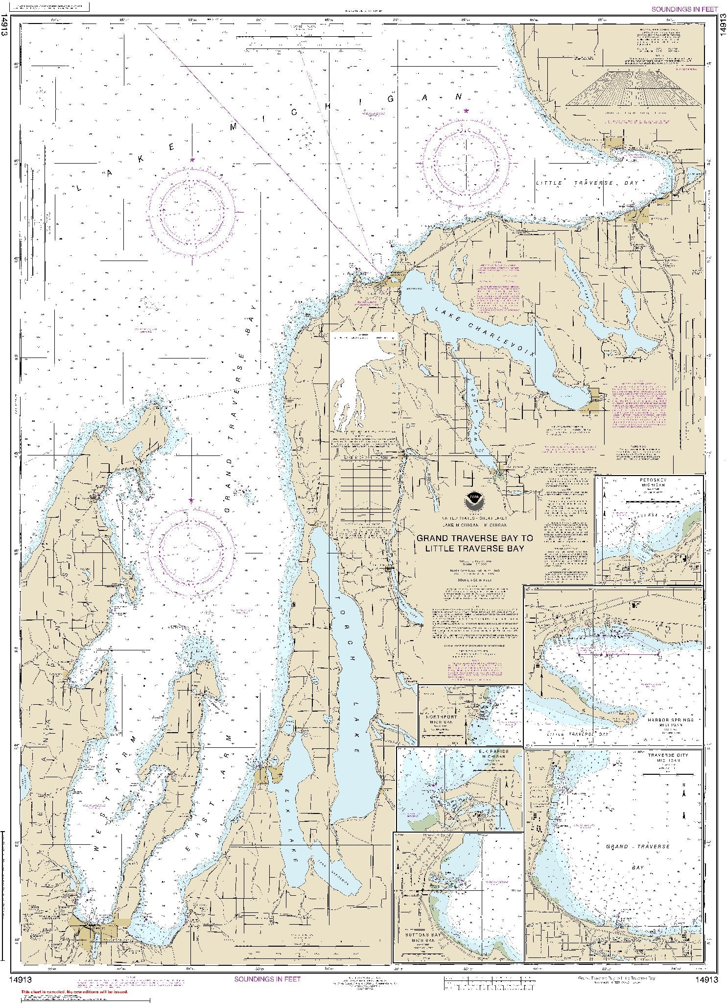 Grand Traverse Bay to Little Traverse Bay (14913) by NOAA