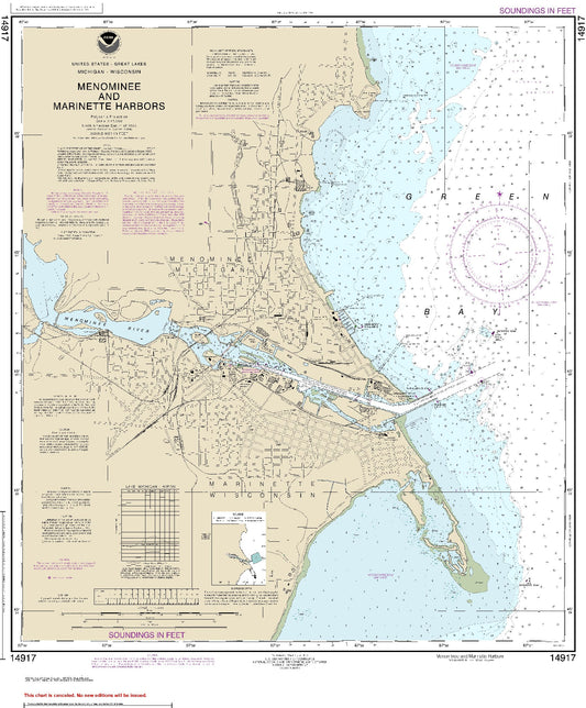 Menominee and Marinette Harbors (14917) by NOAA