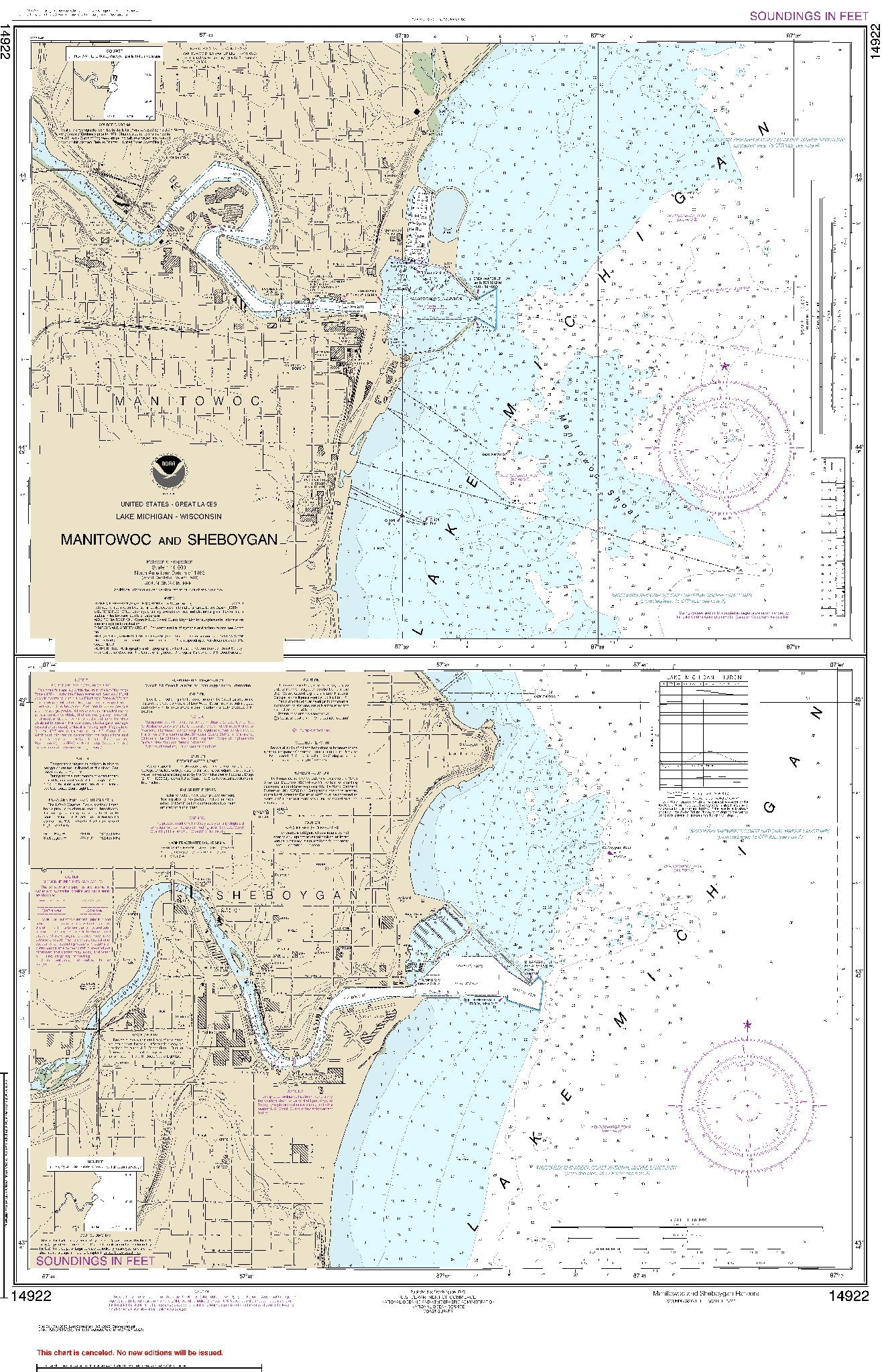 Manitowoc and Sheboygan Harbors (14922) by NOAA