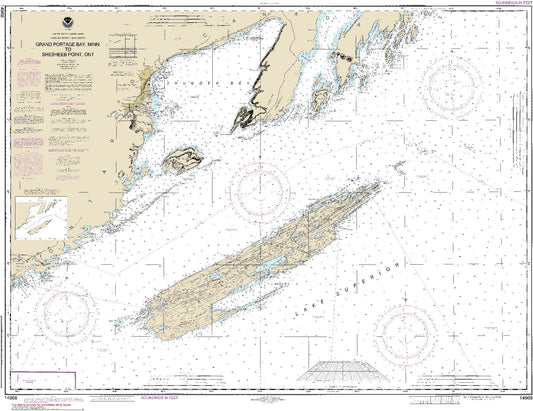 Grand Portage Bay, Minnesota to Shesheeb Point, Ontario (14968) by NOAA