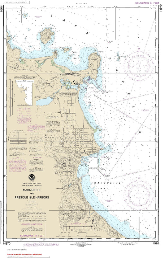 Marquette and Presque Isle Harbors (14970) by NOAA