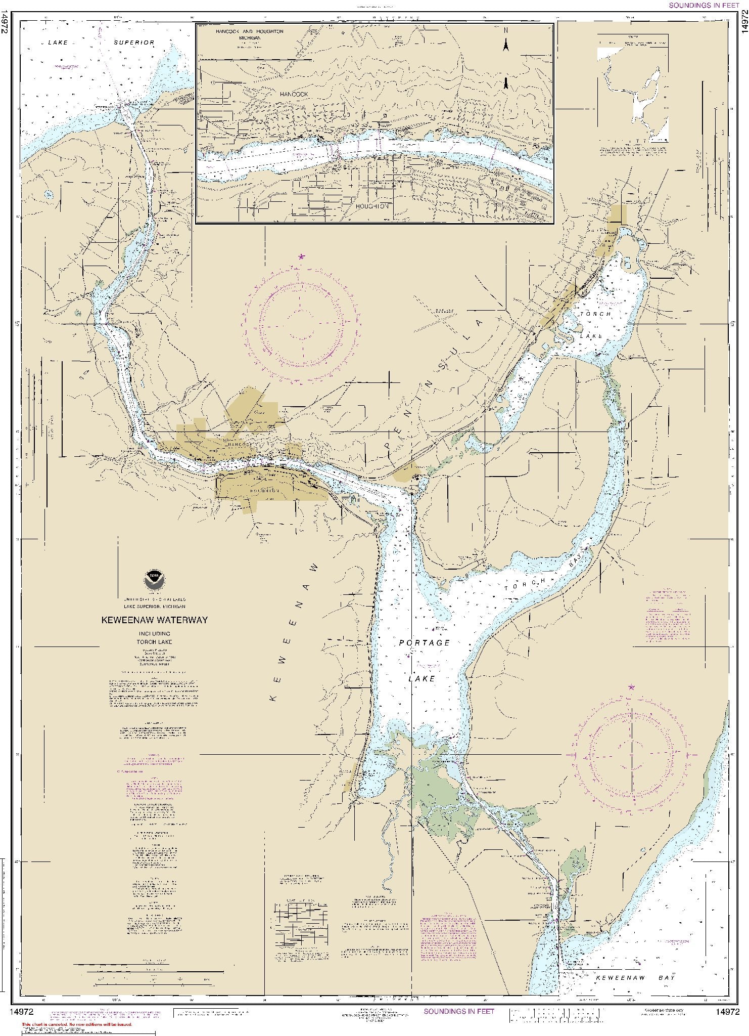 Keweenaw Waterway Including Torch Lake (14972) by NOAA