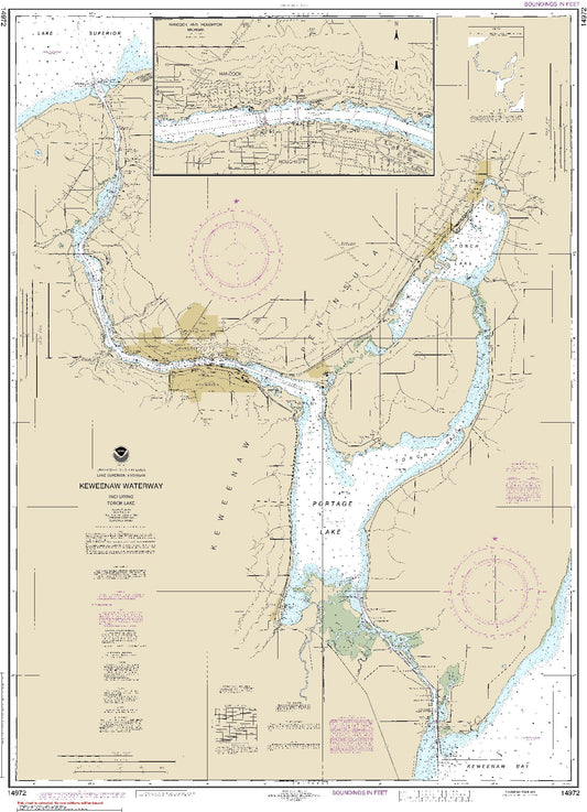 Keweenaw Waterway Including Torch Lake (14972) by NOAA