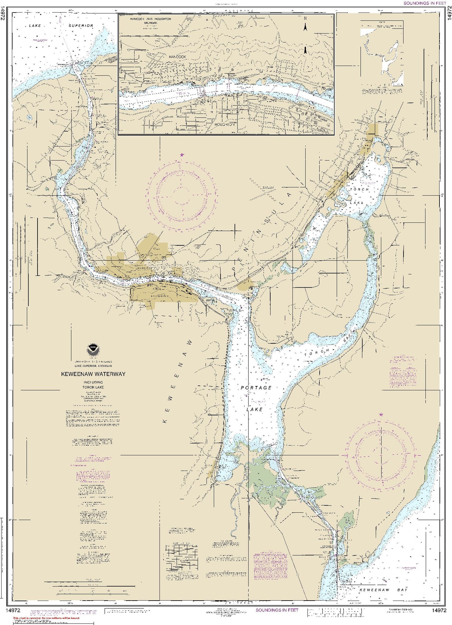 Keweenaw Waterway Including Torch Lake (14972) by NOAA