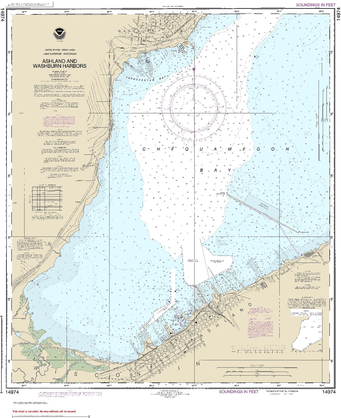 Ashland and Washburn Harbors (14974) by NOAA