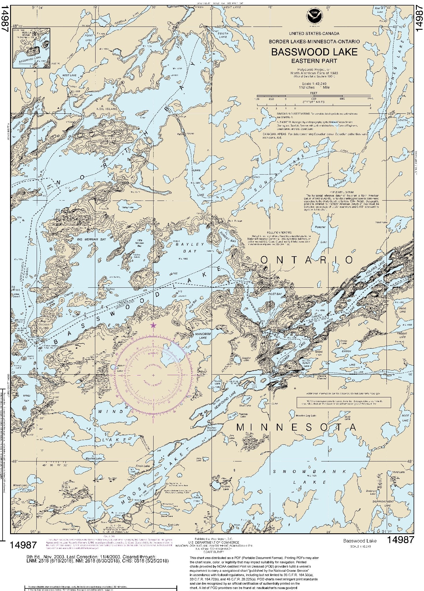 Basswood Lake, Eastern Part (14987) by NOAA