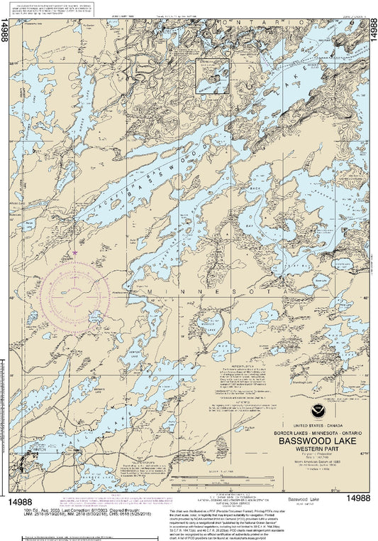 Basswood Lake, Western Part (14988) by NOAA