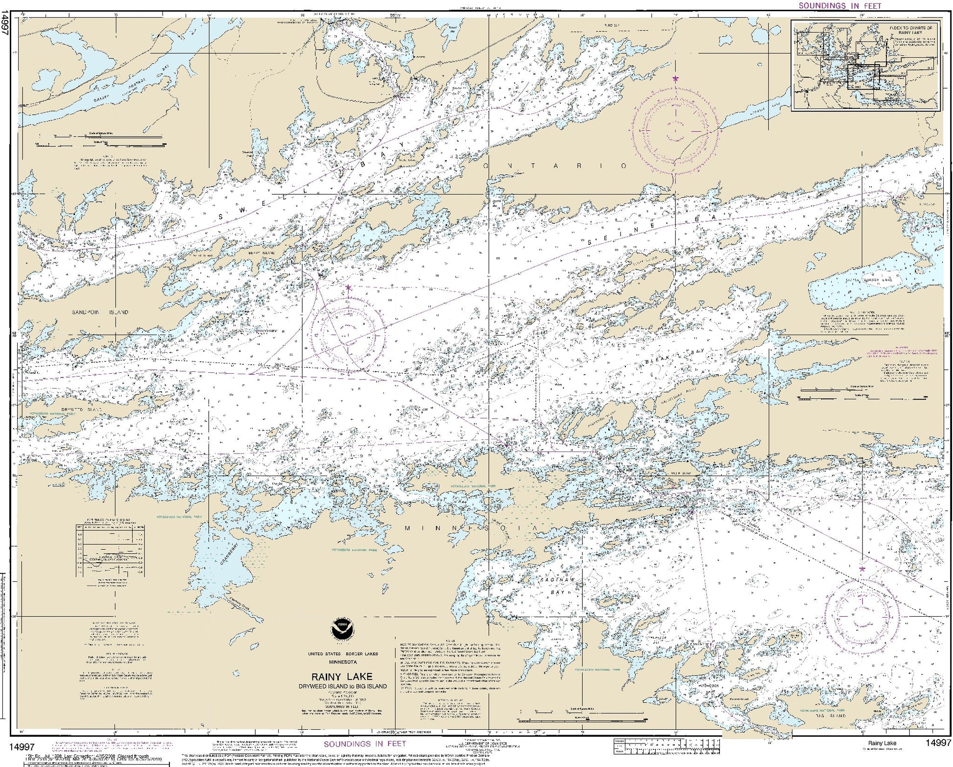 Rainy Lake - Dryweed Island to Big Island (14997) by NOAA