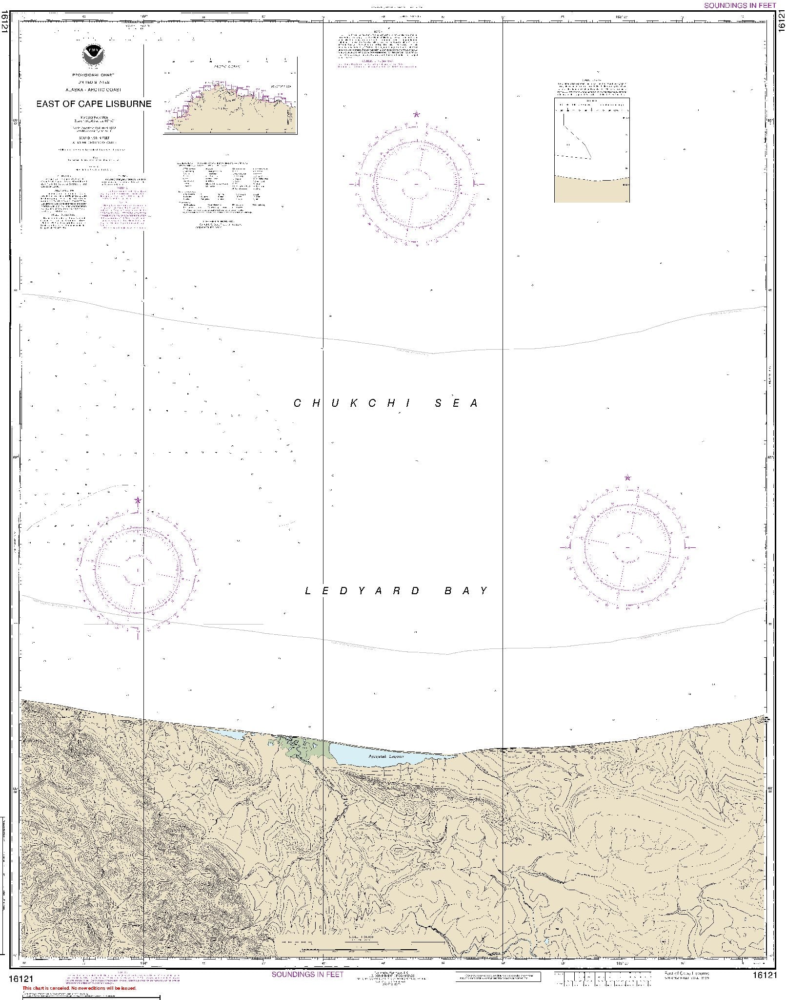 East of Cape Lisburne Alaska Arctic Coast (16121) by NOAA