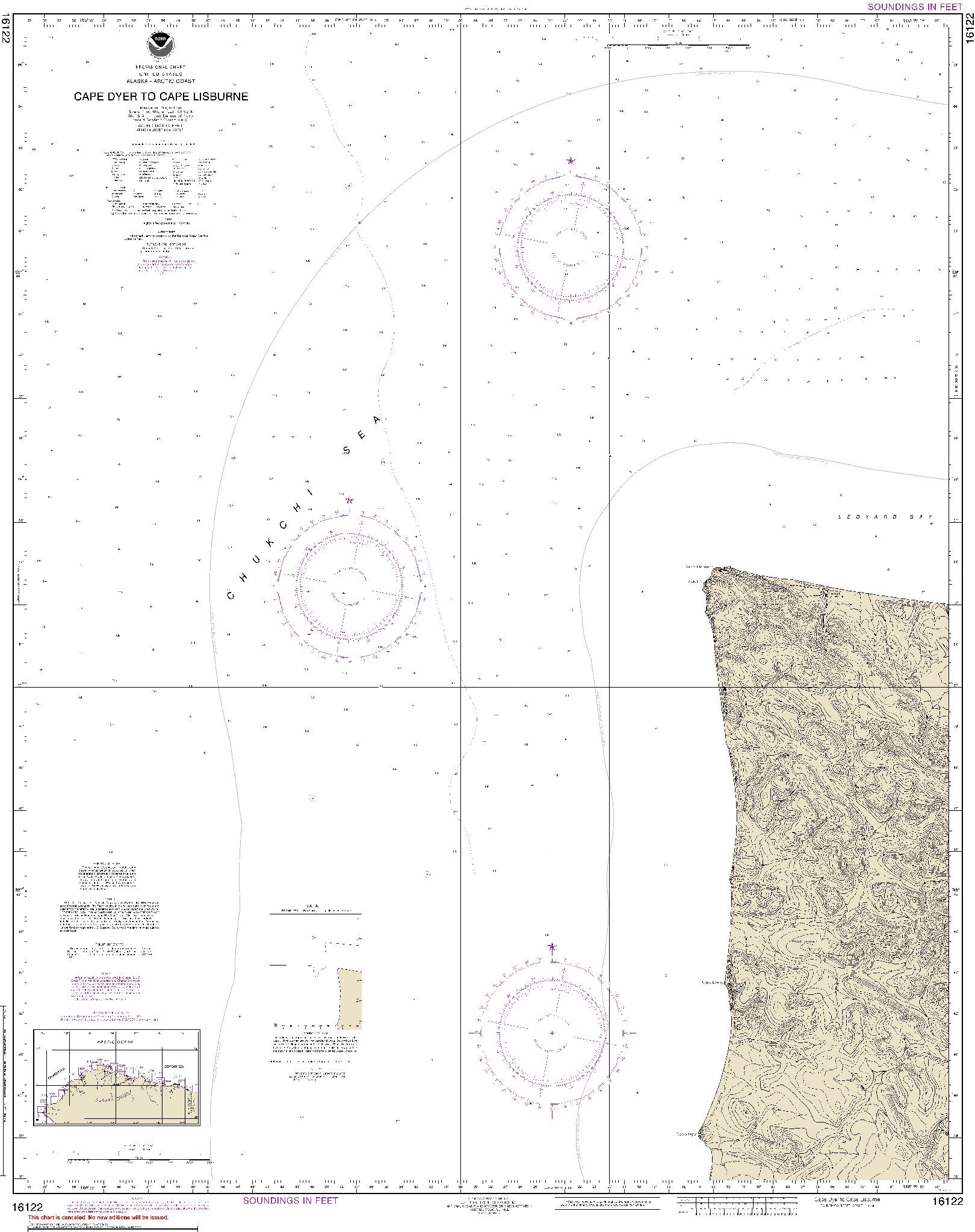 Cape Dyer to Cape Lisburne (16122) by NOAA