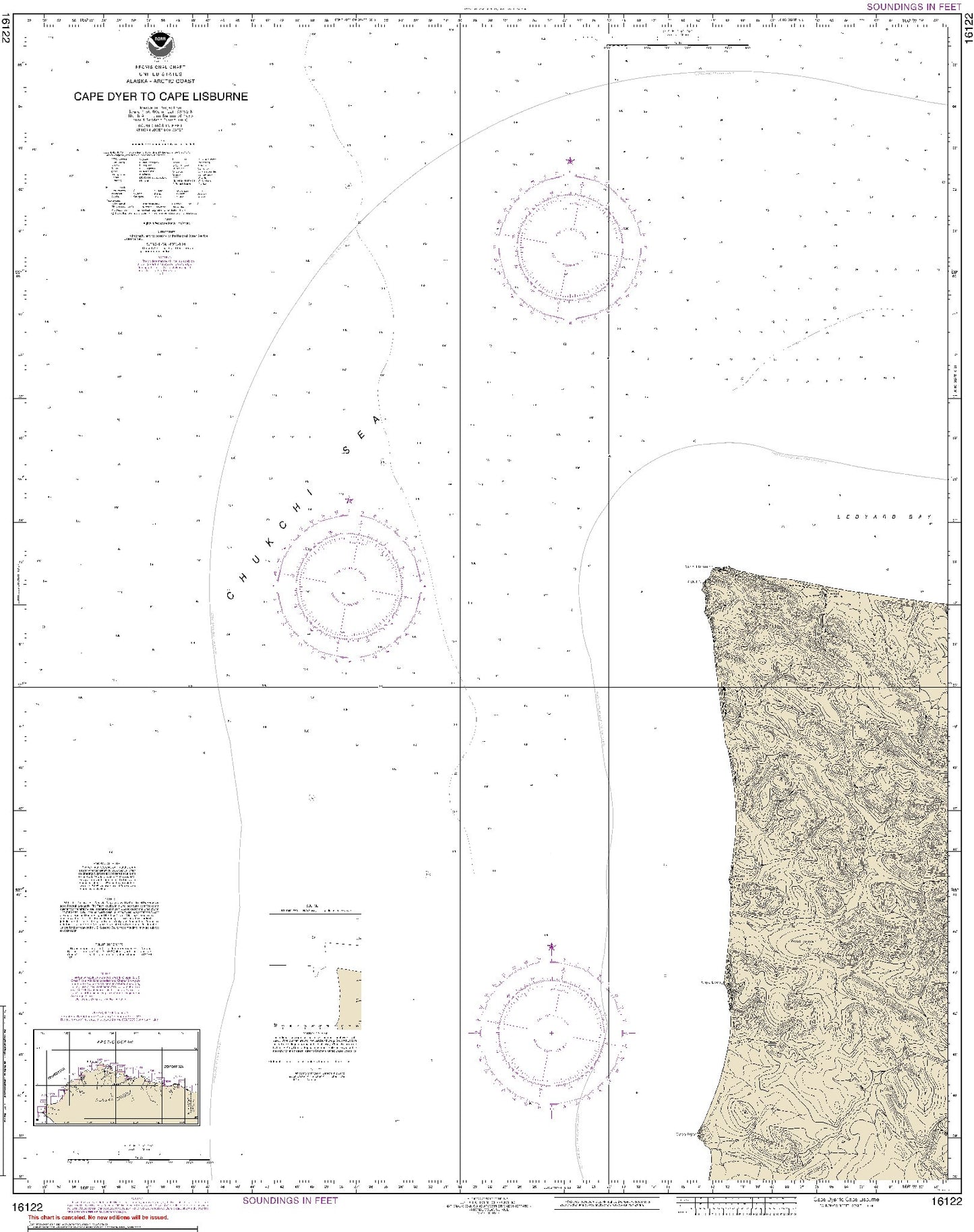 Cape Dyer to Cape Lisburne (16122) by NOAA