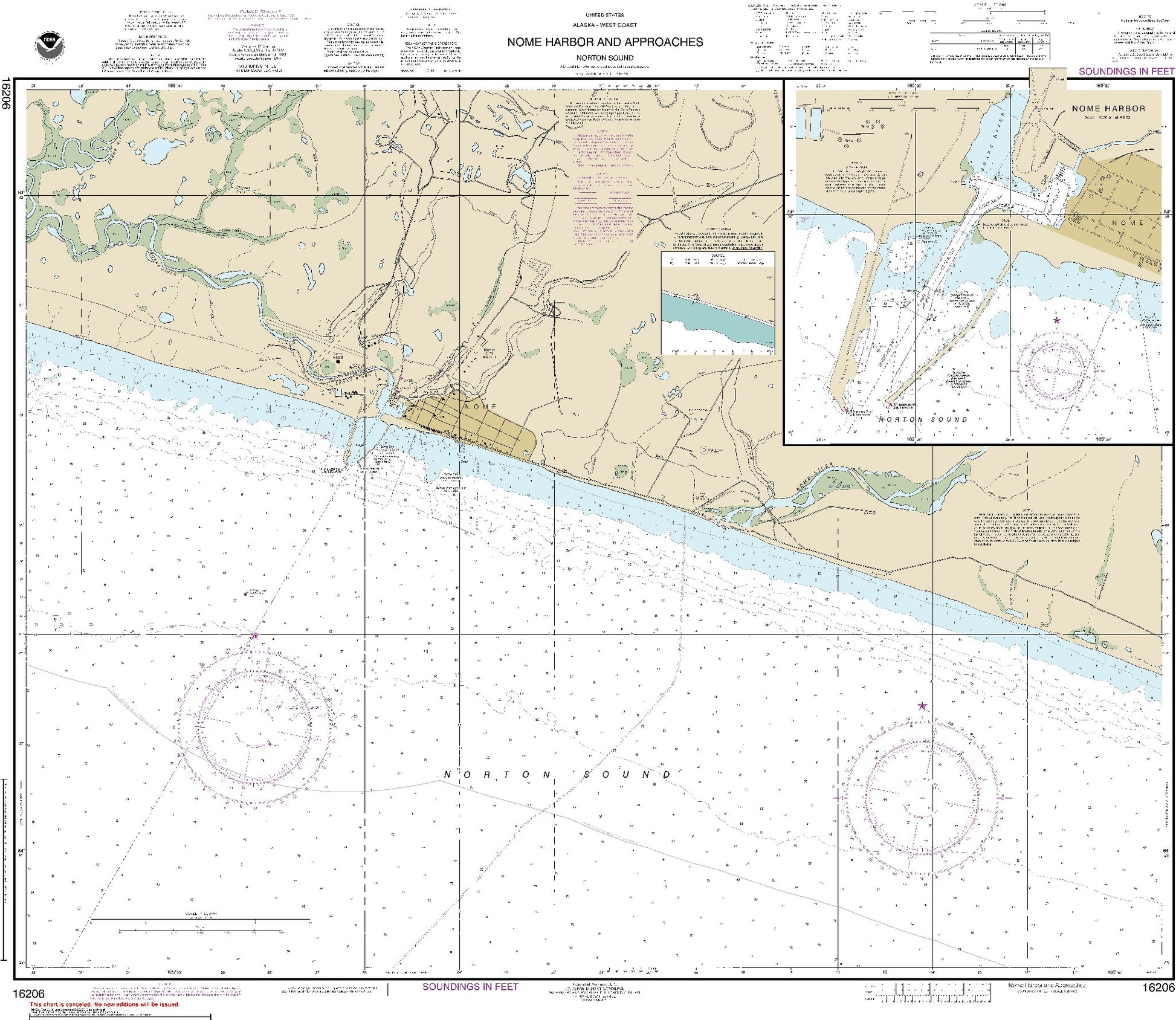 Nome Harbor and Approaches (16206) by NOAA