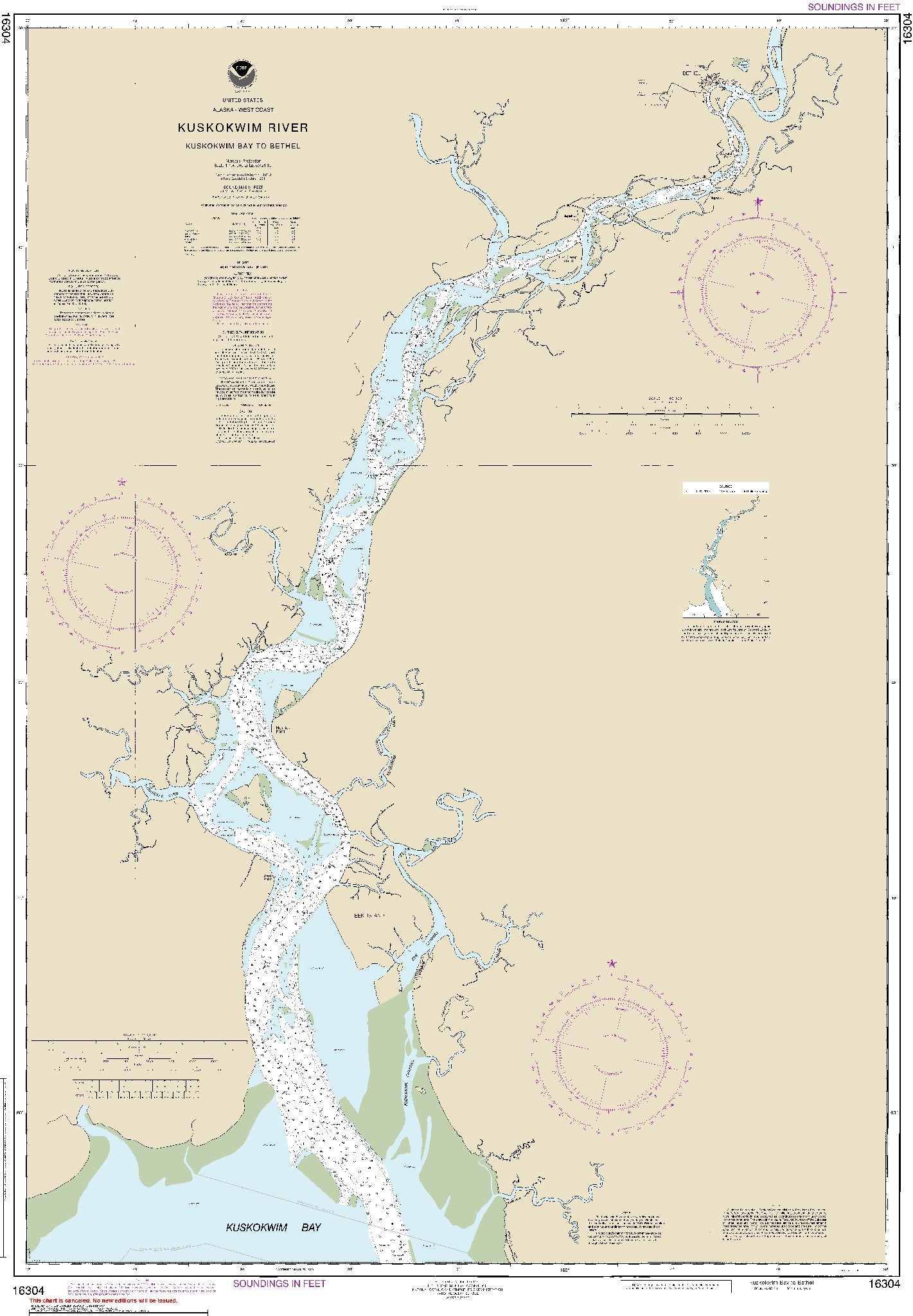 Kuskokwim River - Kuskokwim Bay to Bethel (16304) by NOAA