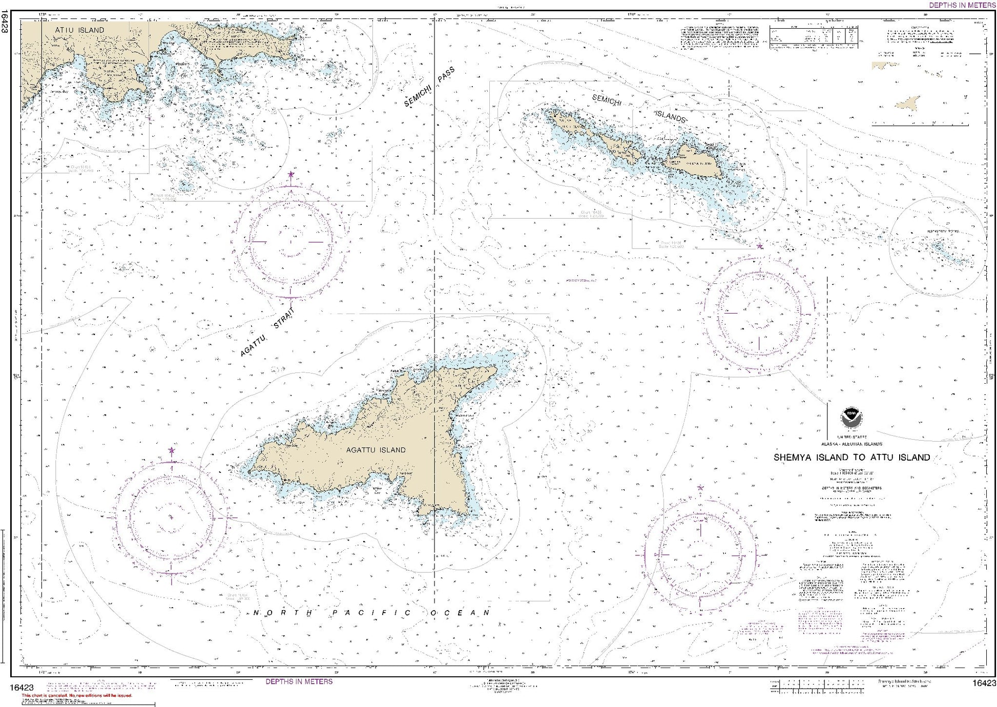 Shemya Islands to Attu Island (16423) by NOAA