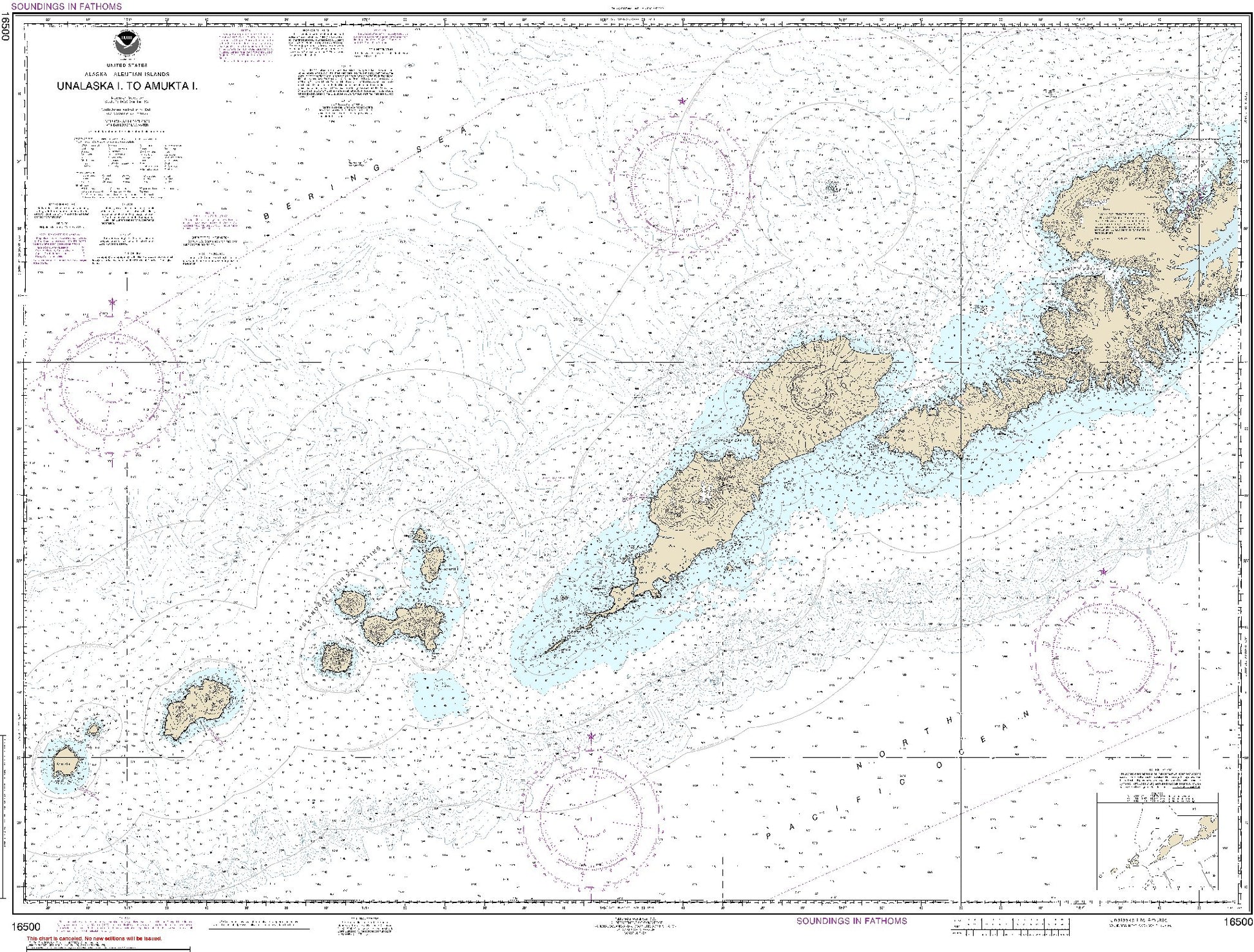 Unalaska I. to Amukta I. (16500) by NOAA