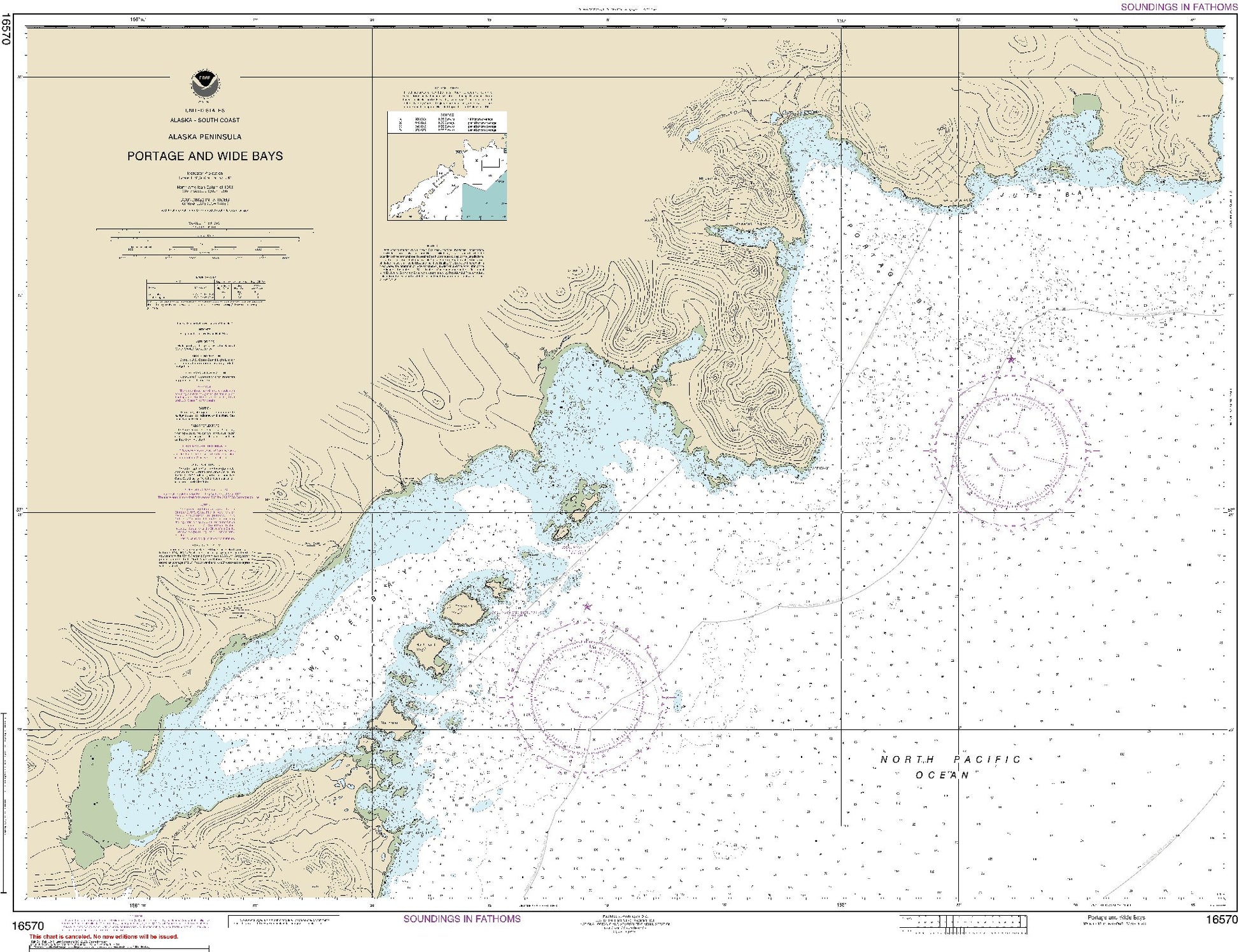 Portage and Wide Bays (16570) by NOAA