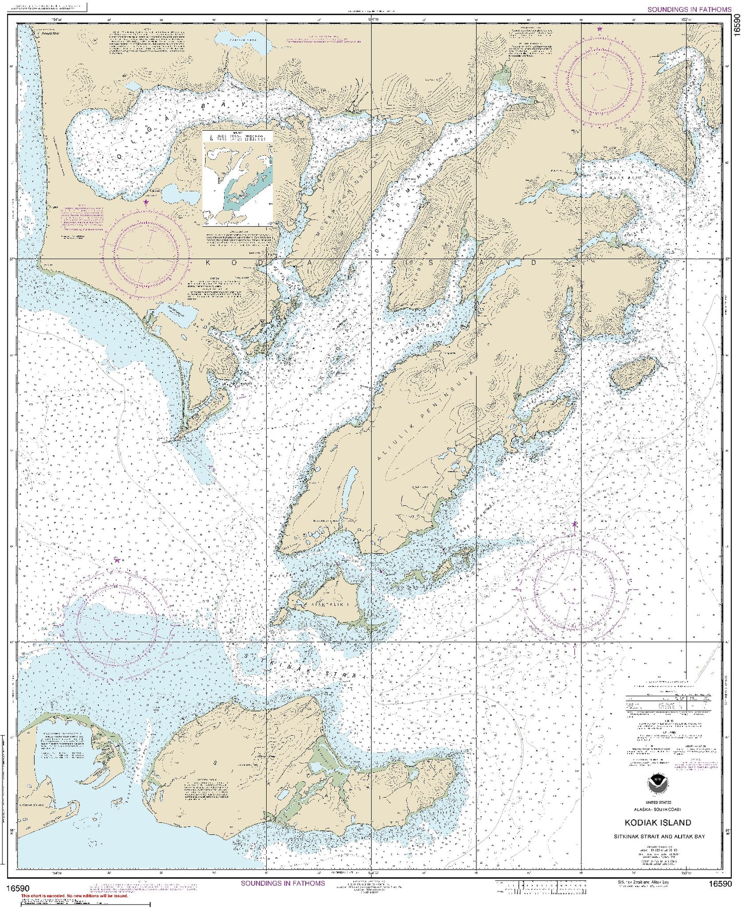 Sitkinak Strait and Alitak Bay (16590) by NOAA