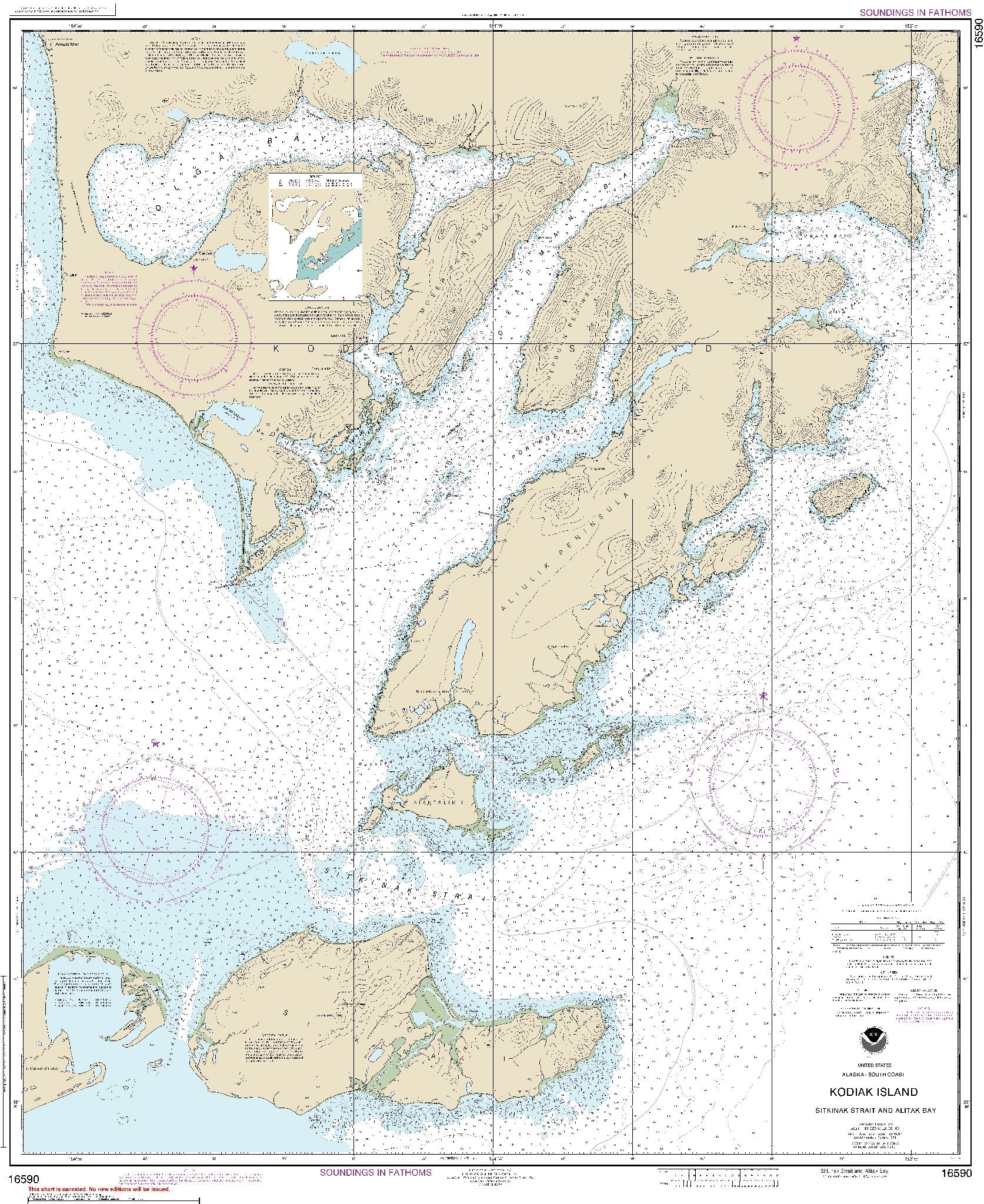Sitkinak Strait and Alitak Bay (16590) by NOAA
