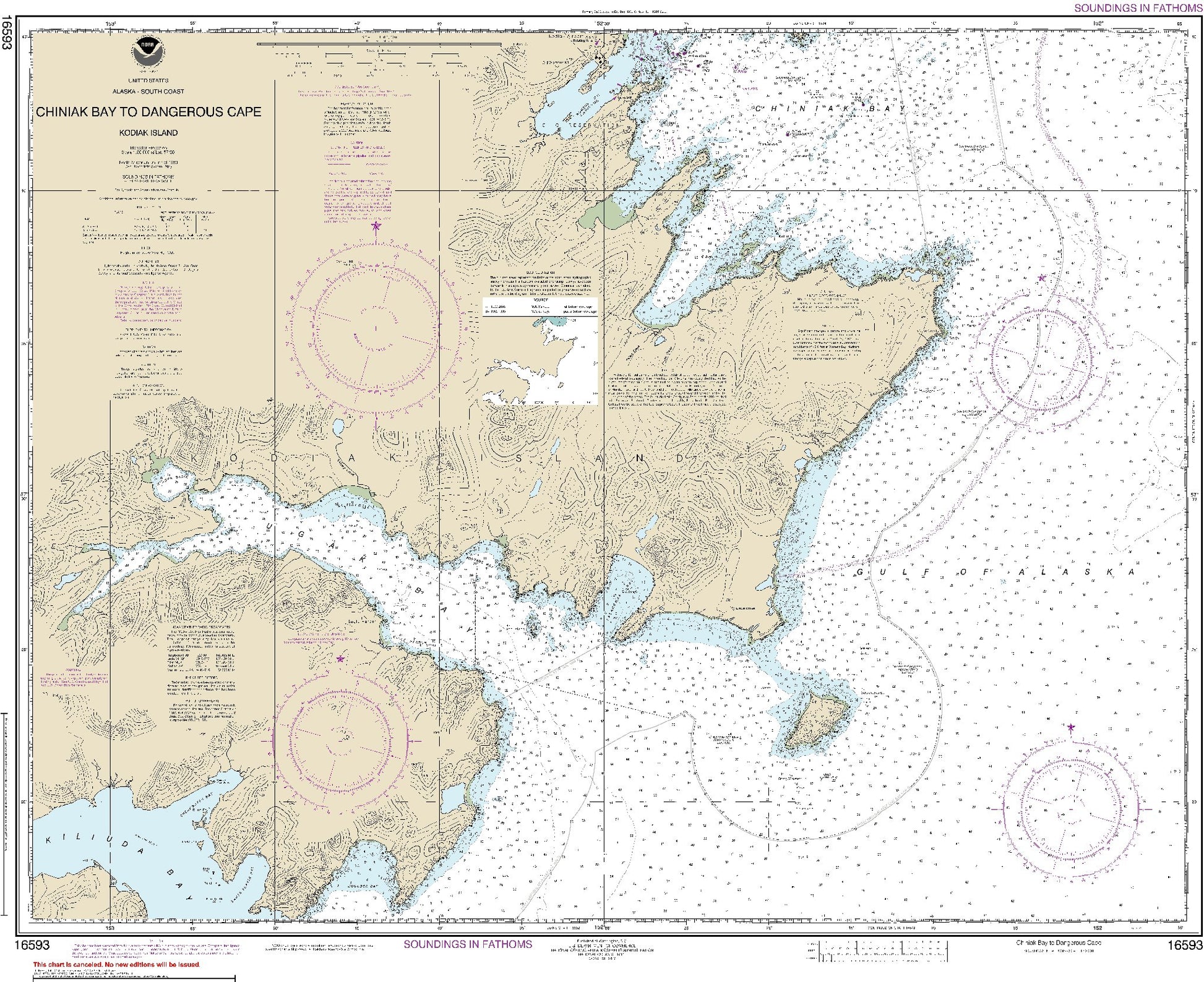 Chiniak Bay to Dangerous Cape (16593) by NOAA