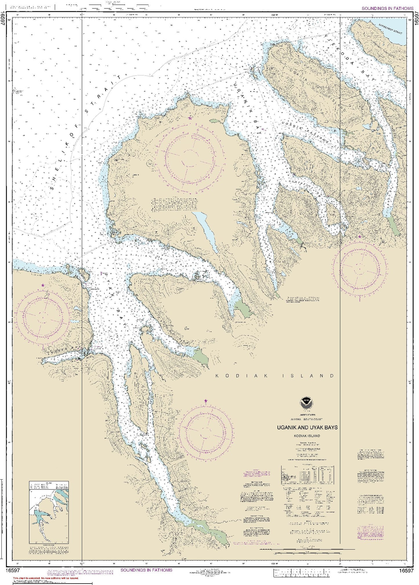 Uganik and Uyak Bays - Kodiak Island (16597) by NOAA