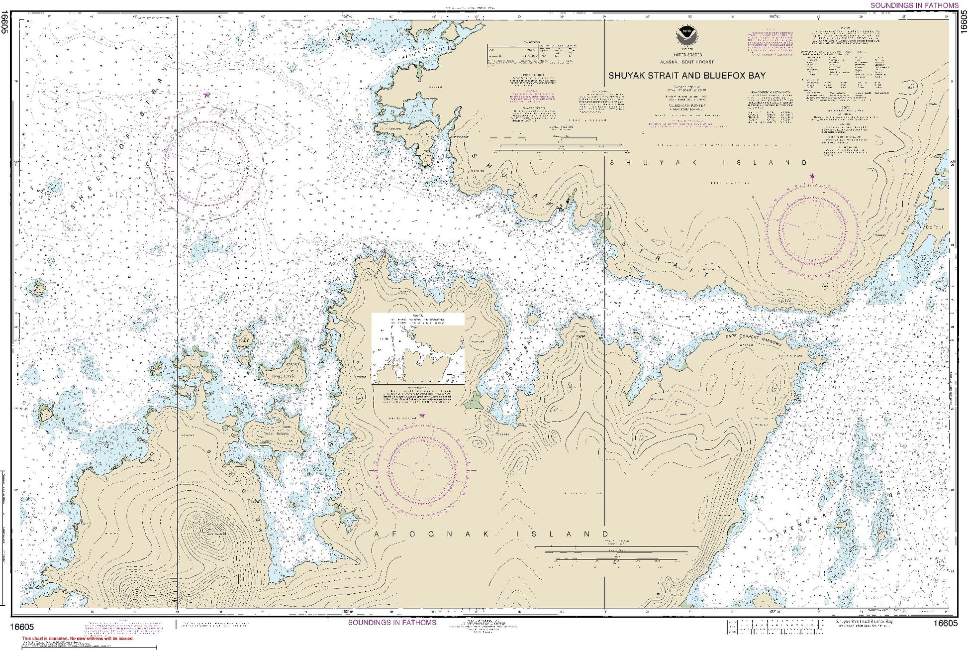 Shuyak Strait and Bluefox Bay (16605) by NOAA