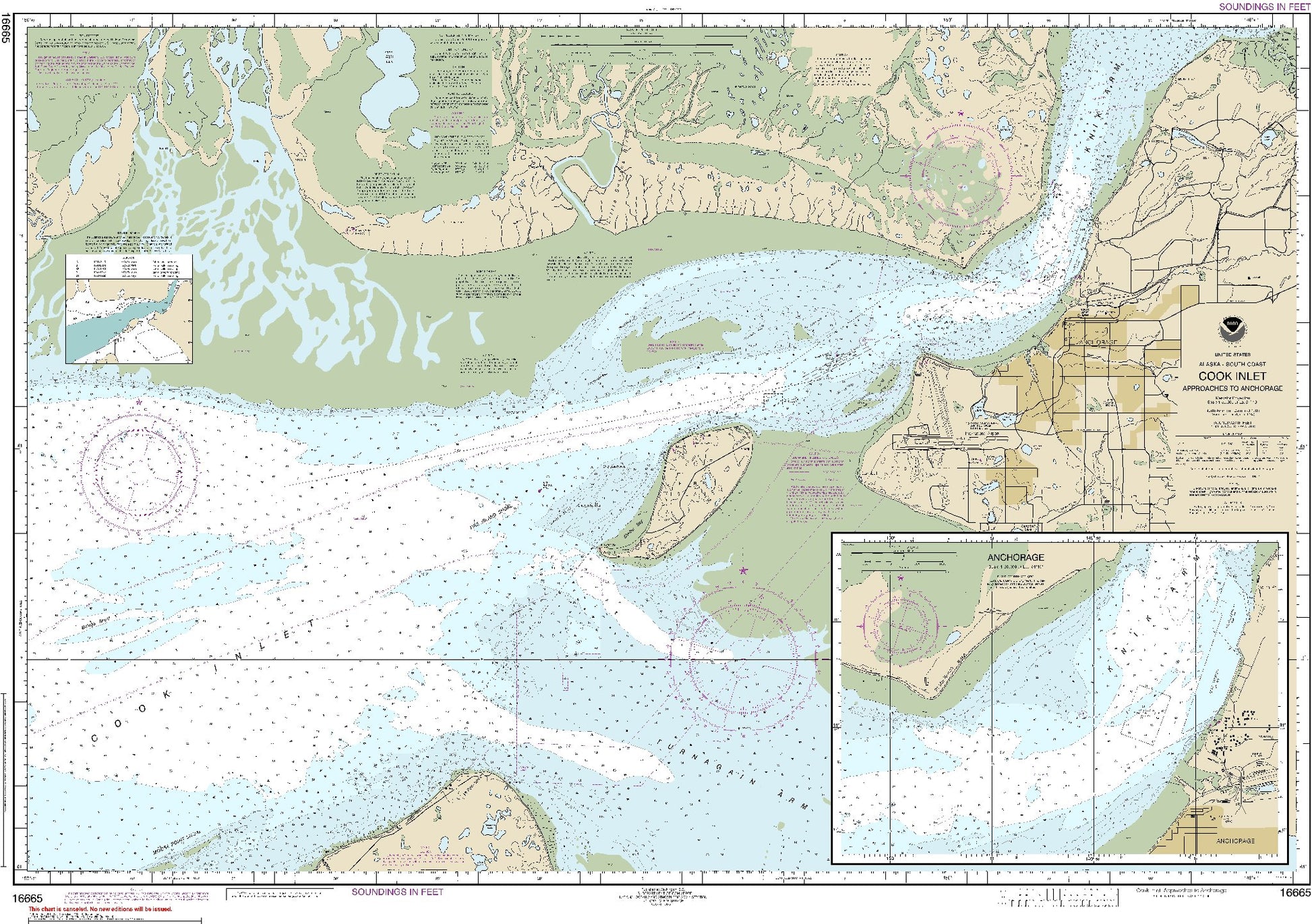 Cook Inlet - Approaches to Anchorage (16665) by NOAA