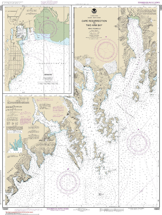 Cape Resurrection to Two Arm Bay (16682) by NOAA