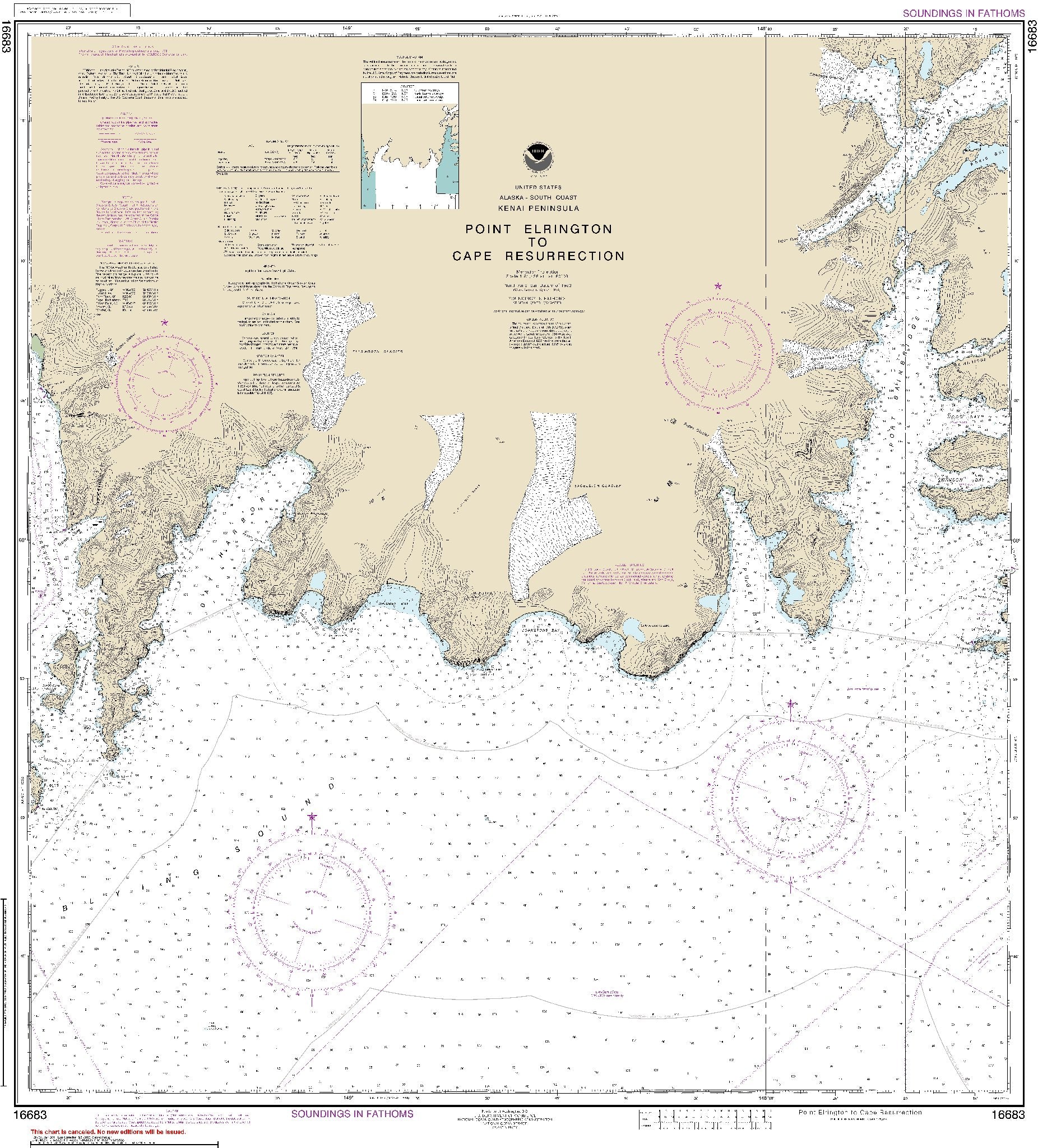Point Elrington to Cape Resurrection (16683) by NOAA