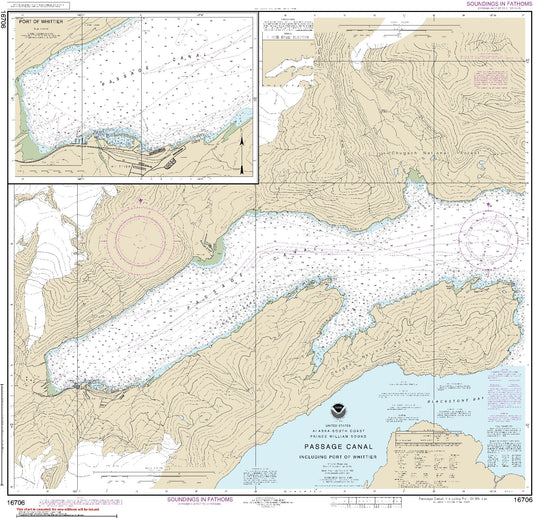 Passage Canal Including Port of Whittier (16706) by NOAA