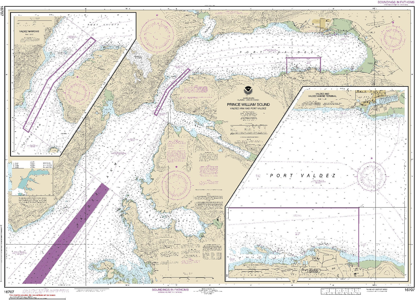 Valdez Arm and Port Valdez (16707) by NOAA