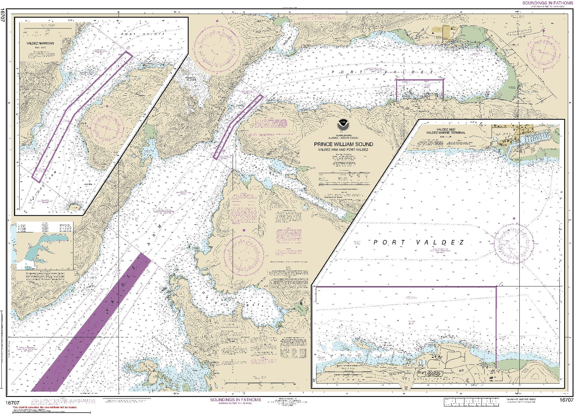 Valdez Arm and Port Valdez (16707) by NOAA
