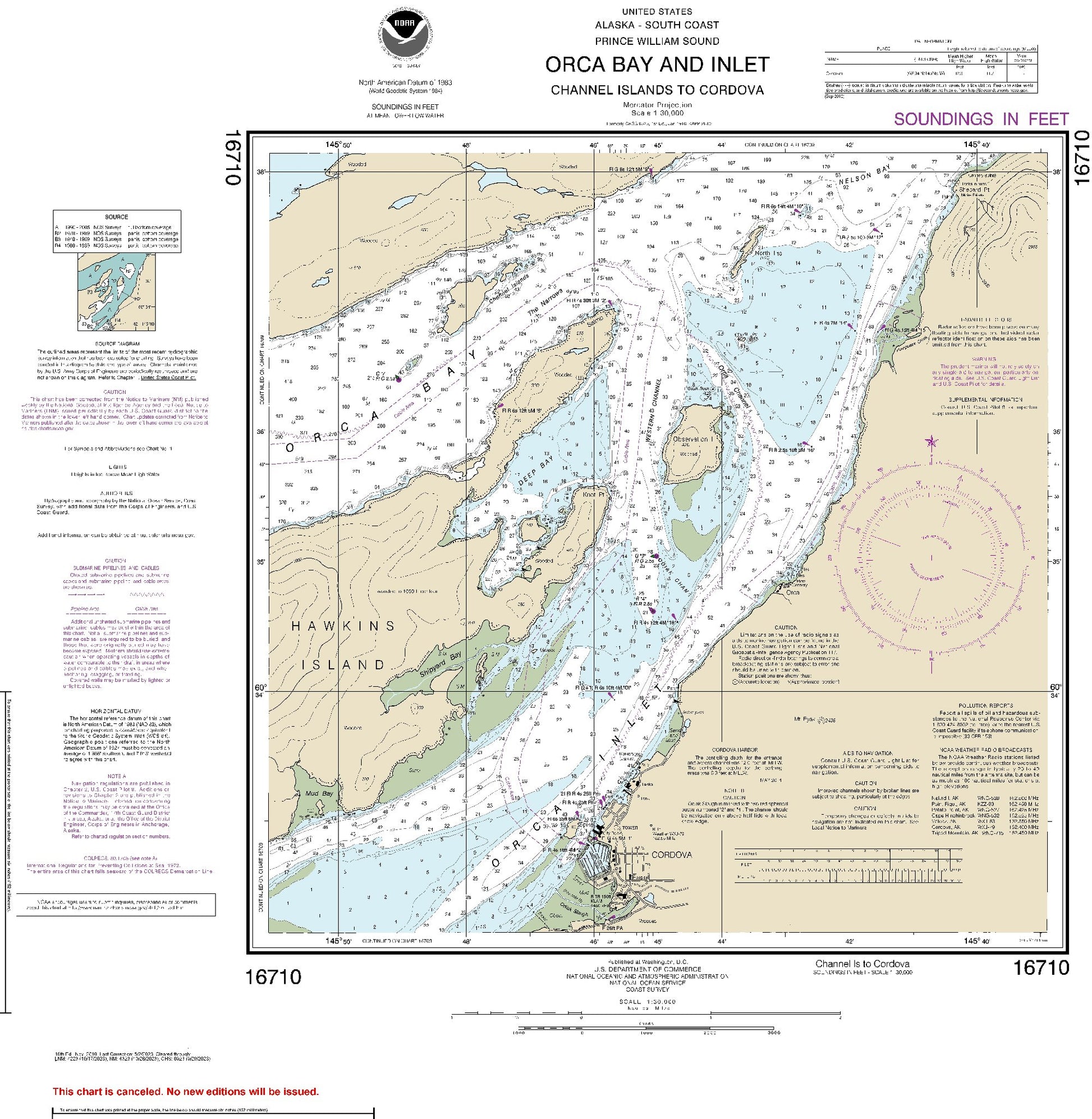 Channel Islands to Cordova (16710) by NOAA