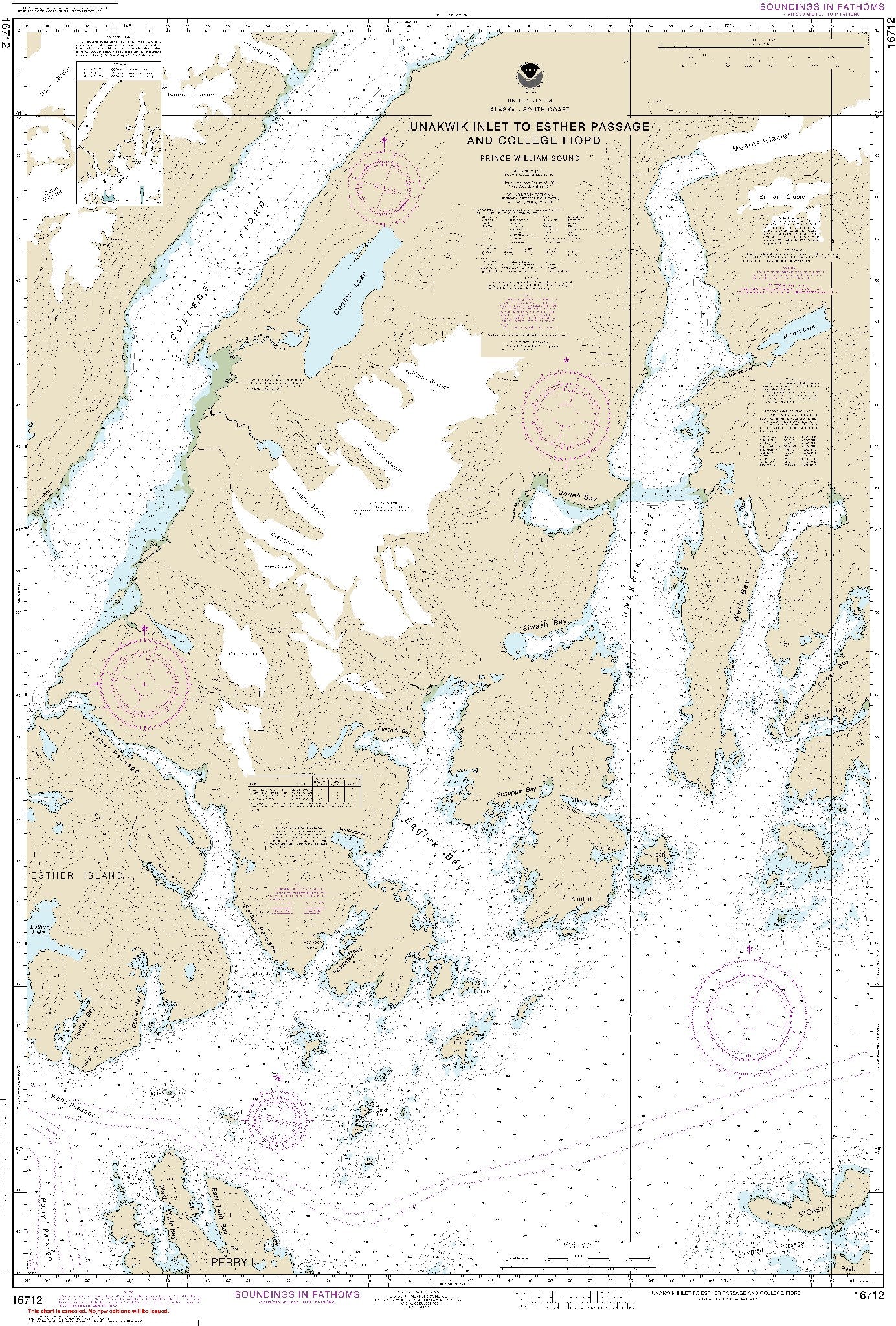 Unakwik Inlet to Esther Passage and College Fiord (16712) by NOAA