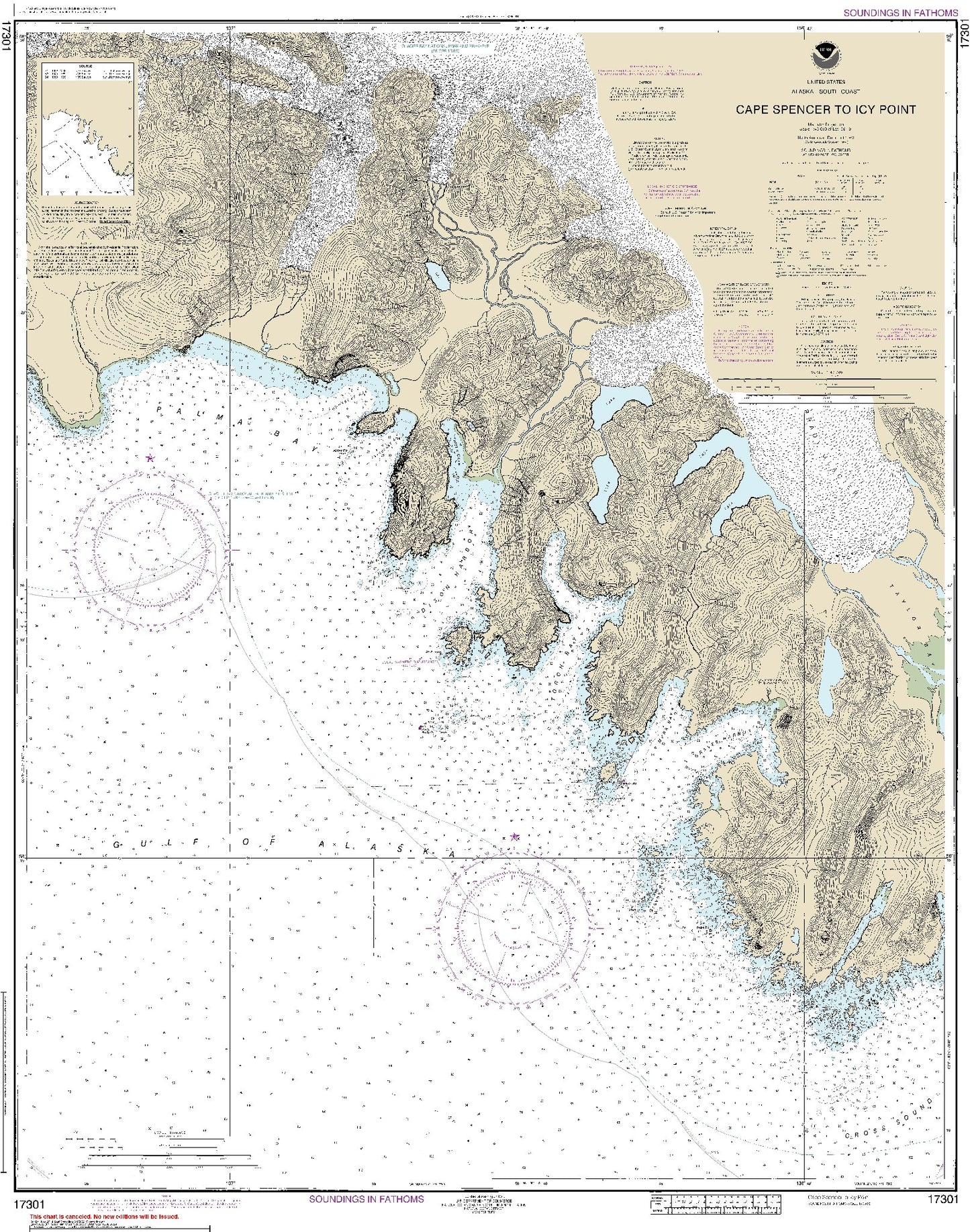Cape Spencer to Icy Point (17301) by NOAA
