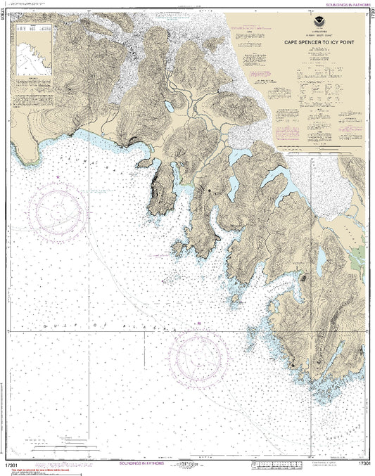 Cape Spencer to Icy Point (17301) by NOAA
