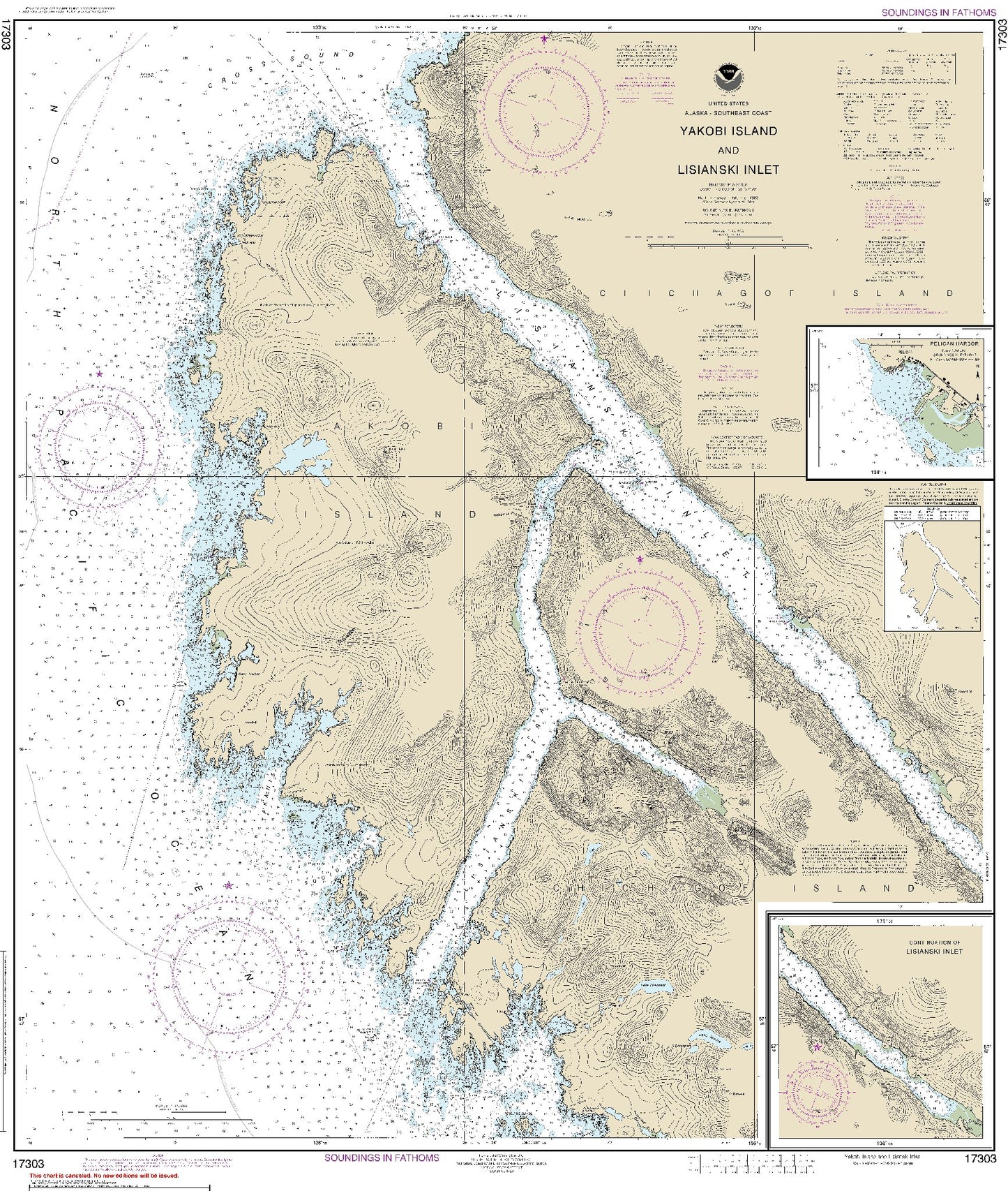Yakobi Island and Lisianski Inlet (17303) by NOAA